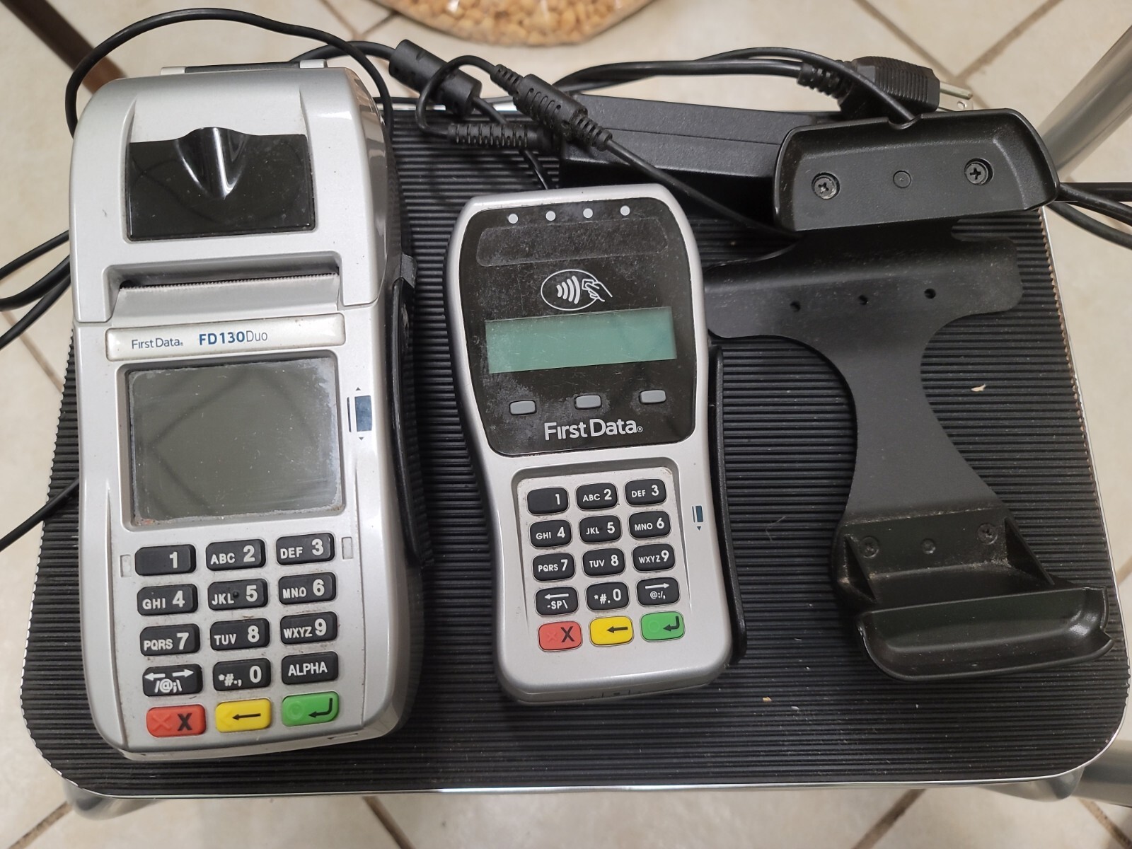 First Data FD130 DUO Credit Card Terminal,FD35 EMV PinpPad with holder & cord