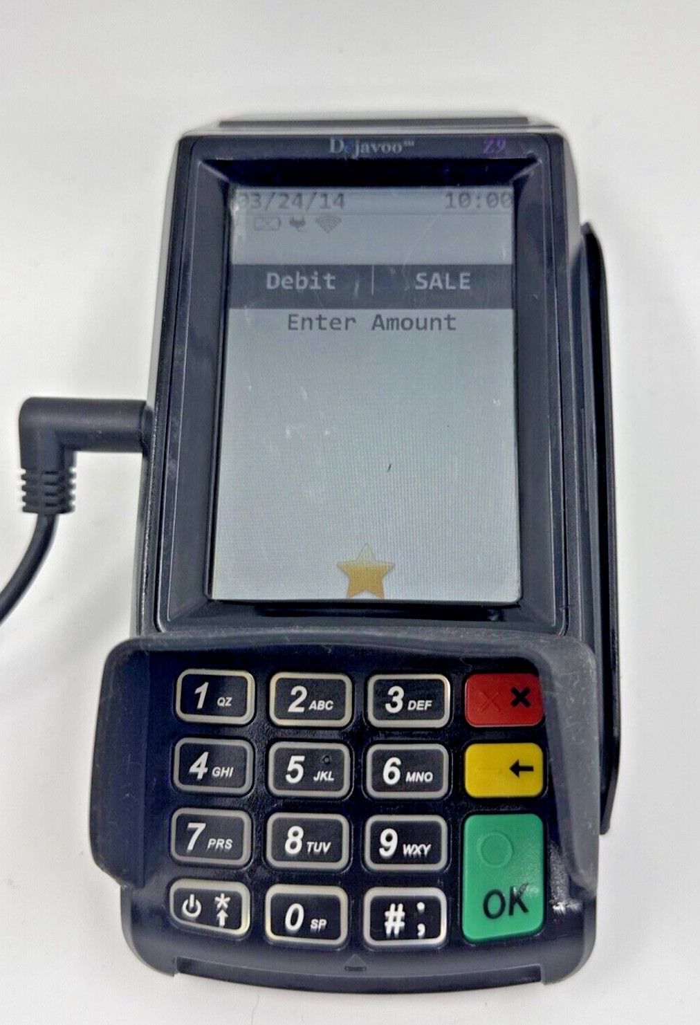 Dejavoo Z9 3.5″ VEGA3000 LCD POS Credit Card Terminal w/ Power Adapter Tested