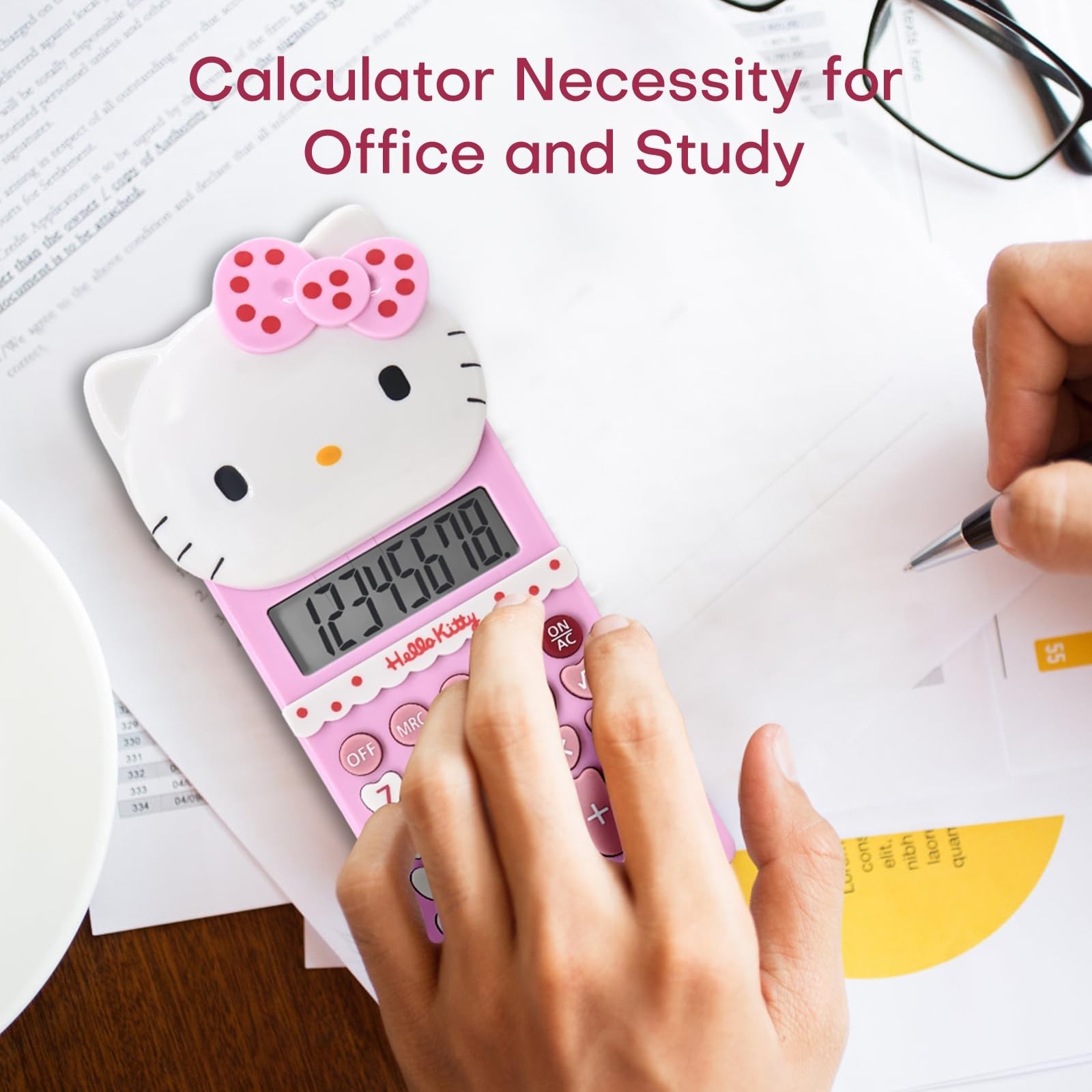 Cute Calculators, 8 Digit with LCD Display for Teachers Student Basic Office …