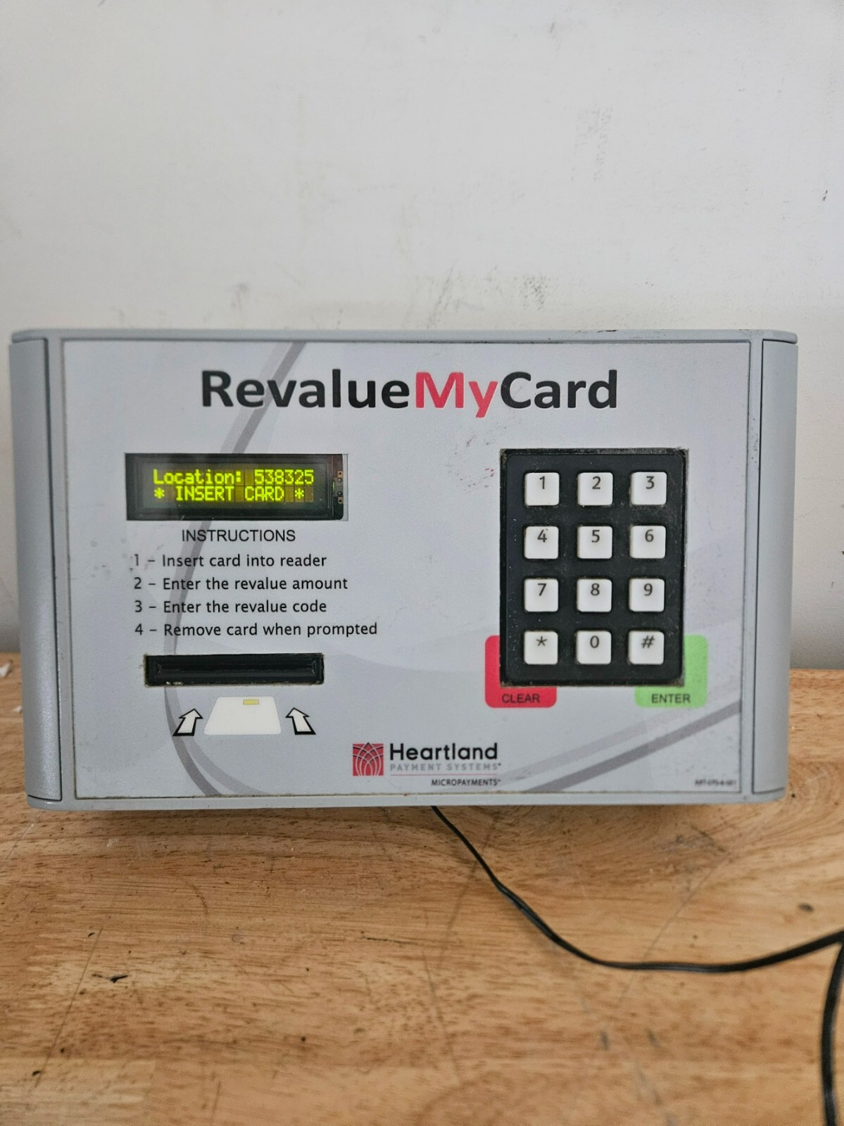 Heartland Payment Systems RevalueMyCard Machine