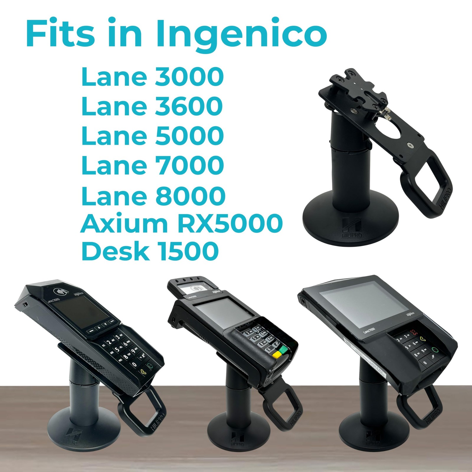 Point of Sale Stand -Swivel Stand for Ingenico Lane 3000, 3600, 5000, 7000, 8…