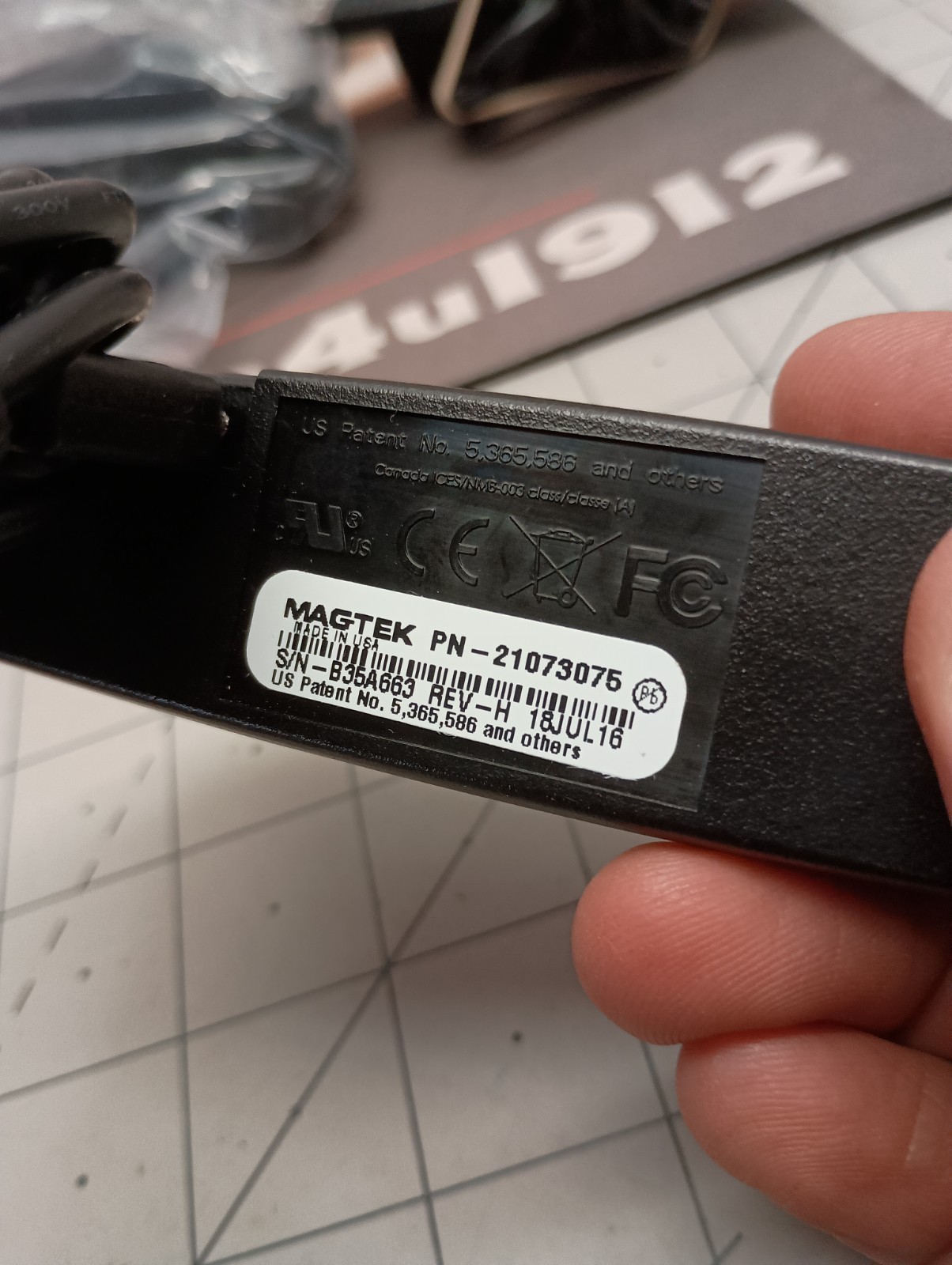 Magtek 21073075 Dynamag USB Powered Credit/Debit Card Reader POS Stripe Swipe