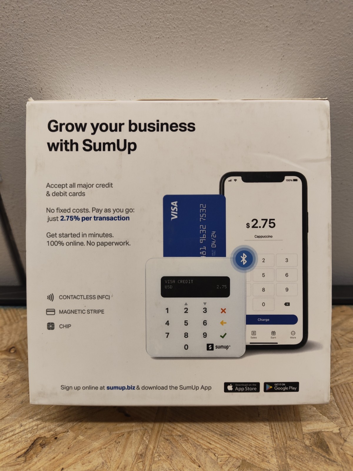 Sumup Plus Card Reader Bluetooth Card Reader Contactless NFC Payments
