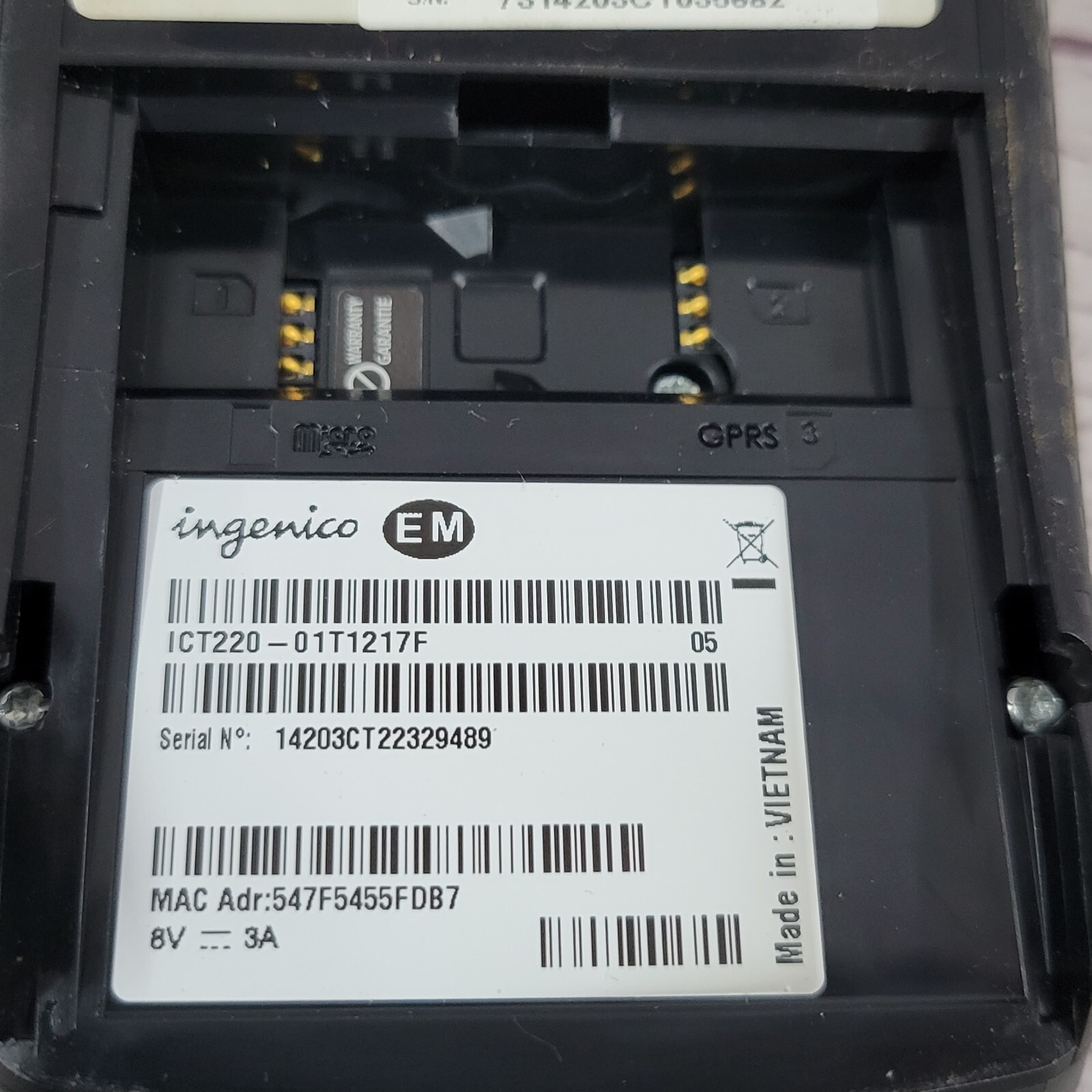 Ingenico ICT220 Credit card , debit Terminal And Emv/Chip Reader