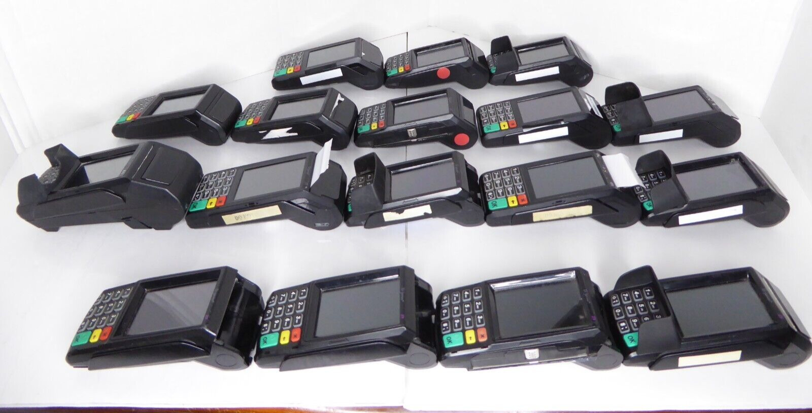 ~Lot of 17- Dejavoo Credit Card Terminal VEGA3000 (FOR PARTS)~