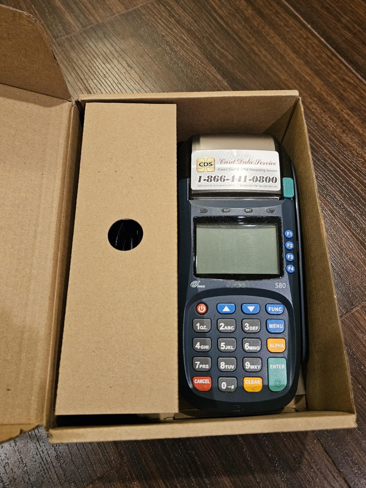 Working PAX S80 POS Unit With Cables Credit Card Reader Terminal