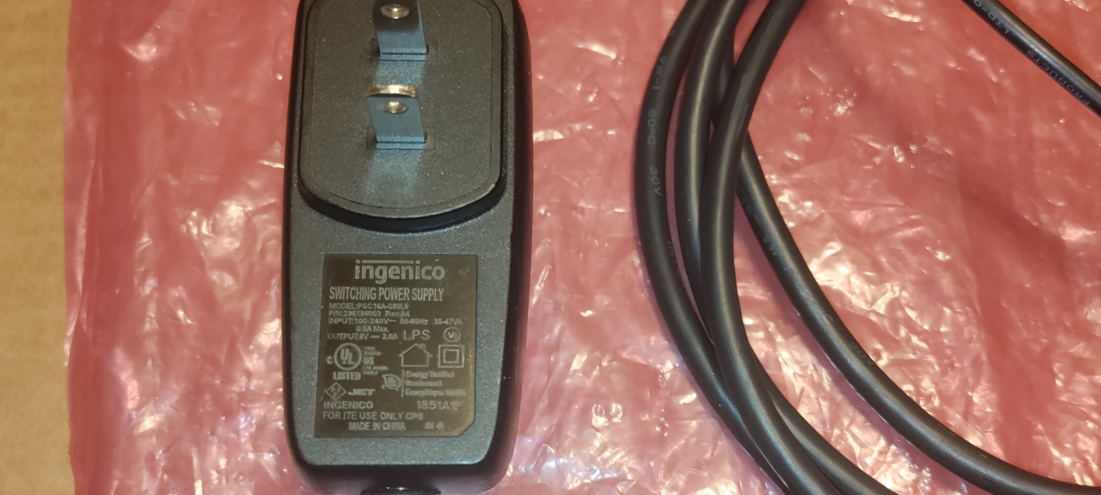 Ingenico Cable 296111170AD USB HDMI For Lane 3000/5000/7000 + PSC16A-080L6 Power
