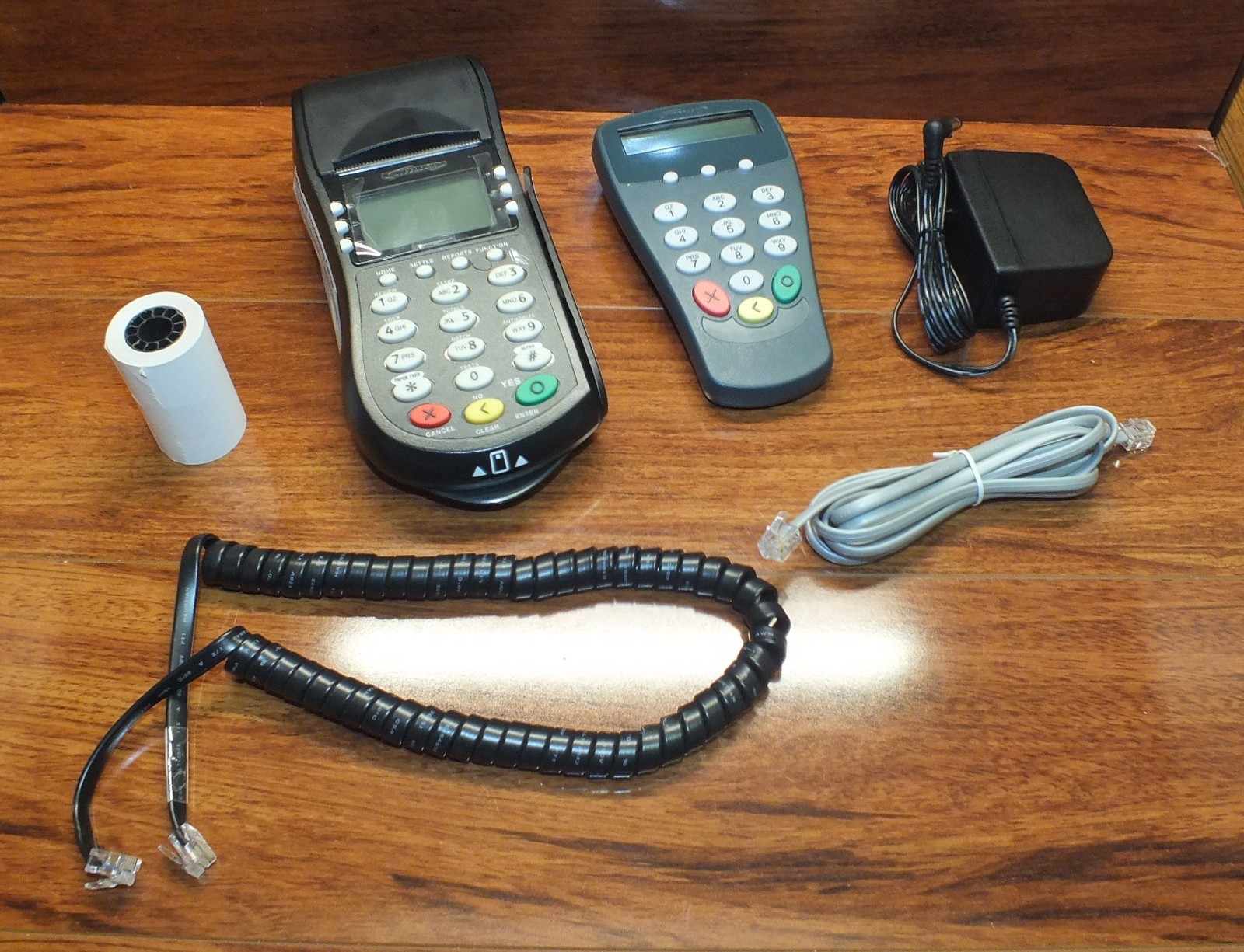Hypercom (T4205) Credit Card Terminal With (P1300) Pin Pad Bundle **READ**