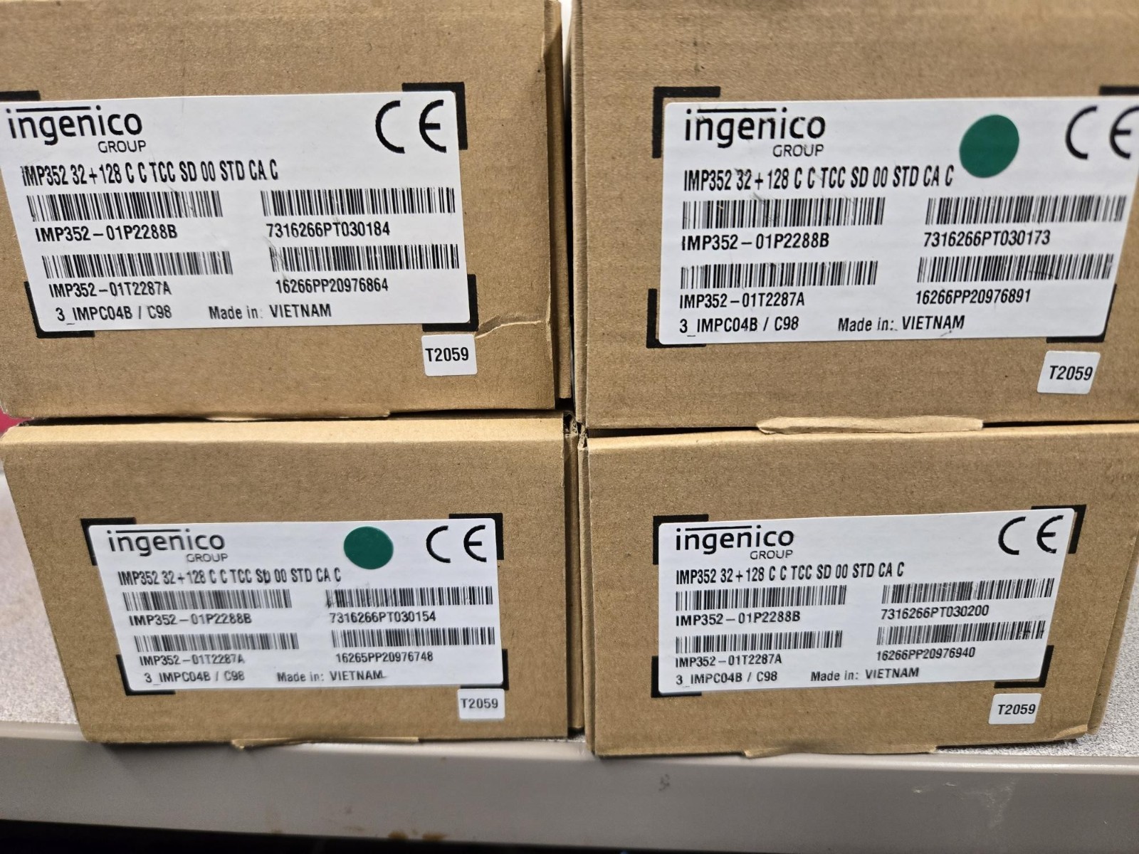 Ingenico iSMP BT Companion Wireless NFC Payment Term. IMP352-01P2288B Lot of 4