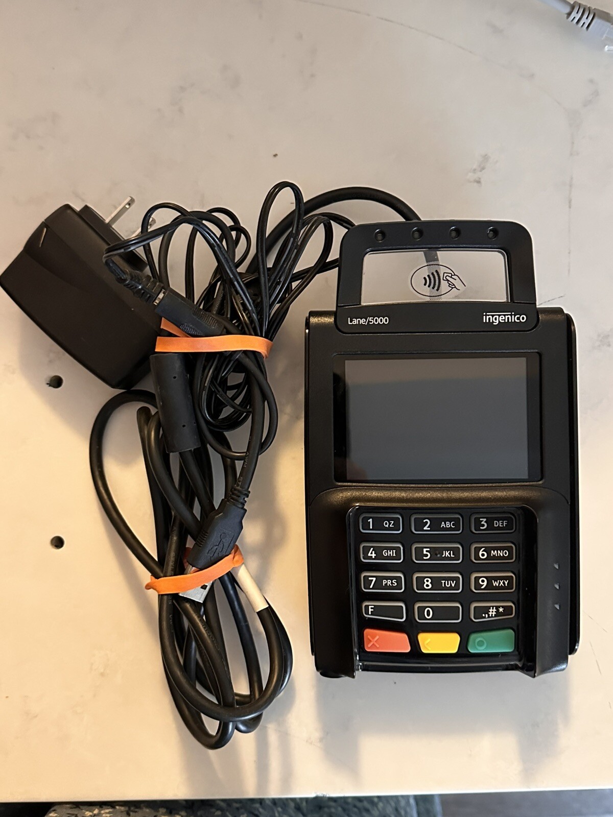 INGENICO LANE 5000 PAYMENT PROCESSING TERMINAL Level 3 No Pen