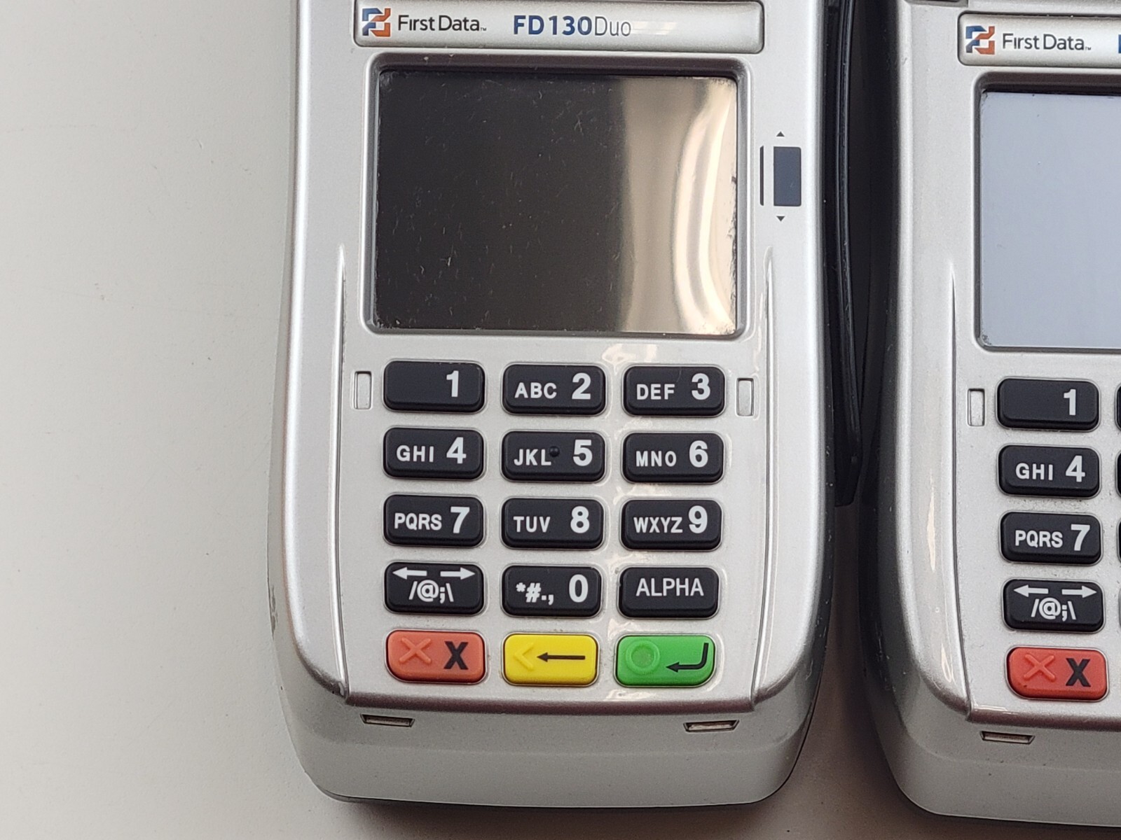 (Lot of 2) *UNTESTED* First Data FD130 Duo Credit Card Machine Terminals