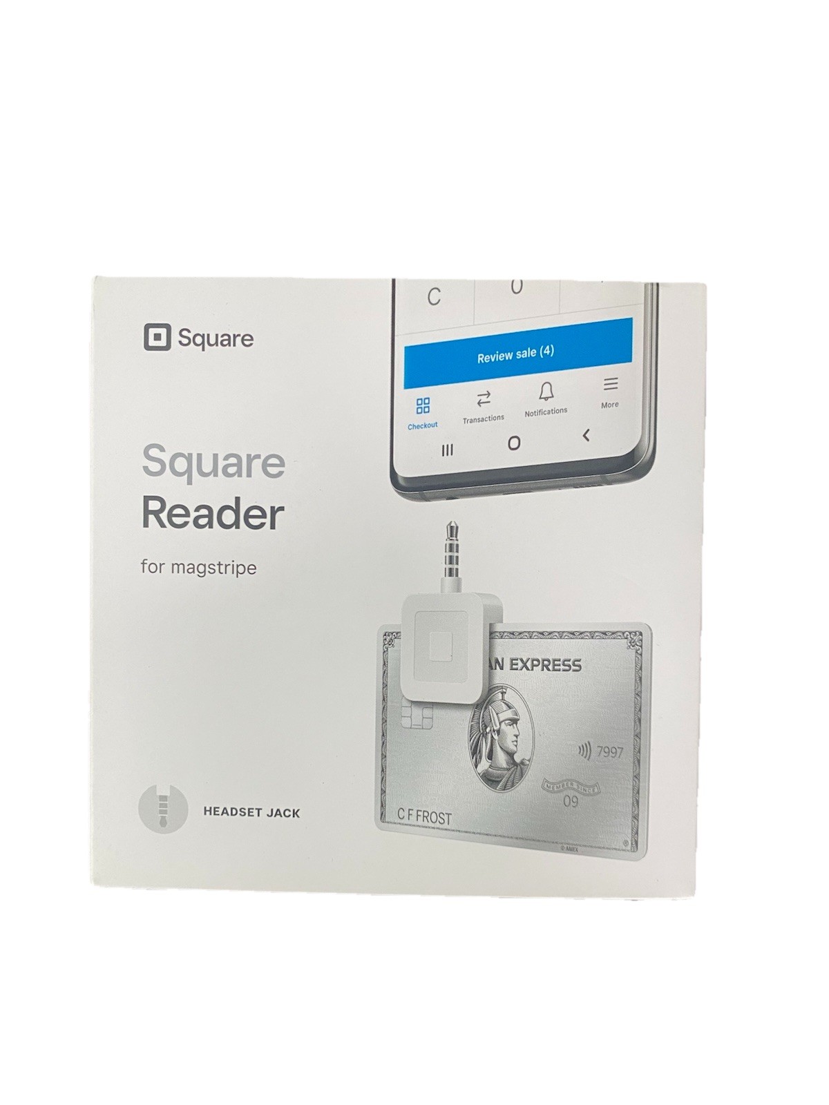 Square Credit Card Reader for iPhone, iPad and Android Magstripe Headset Jack