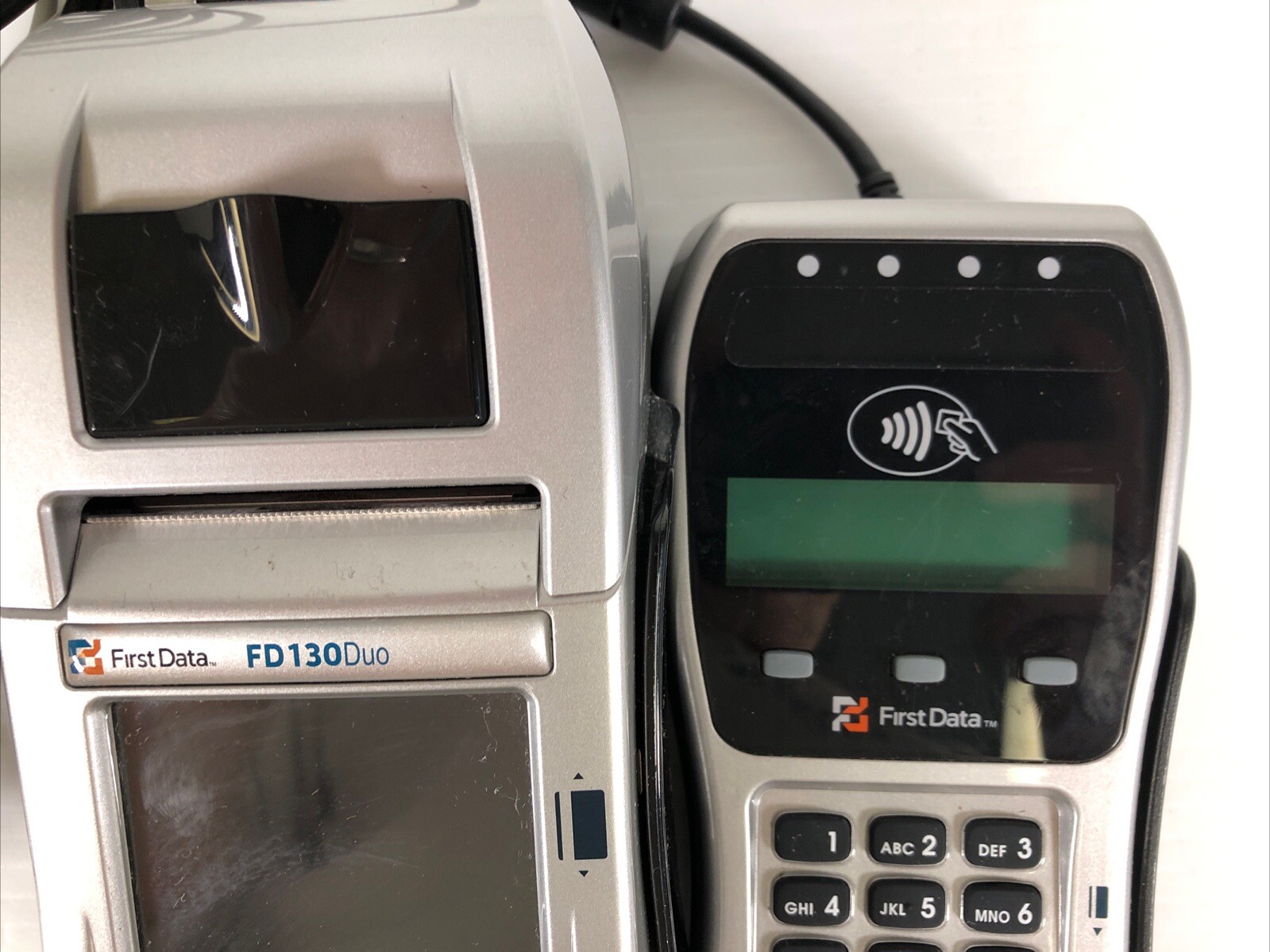 First Data FD130 Duo FD-35 Credit Debit Card POS Point of Sale Terminal