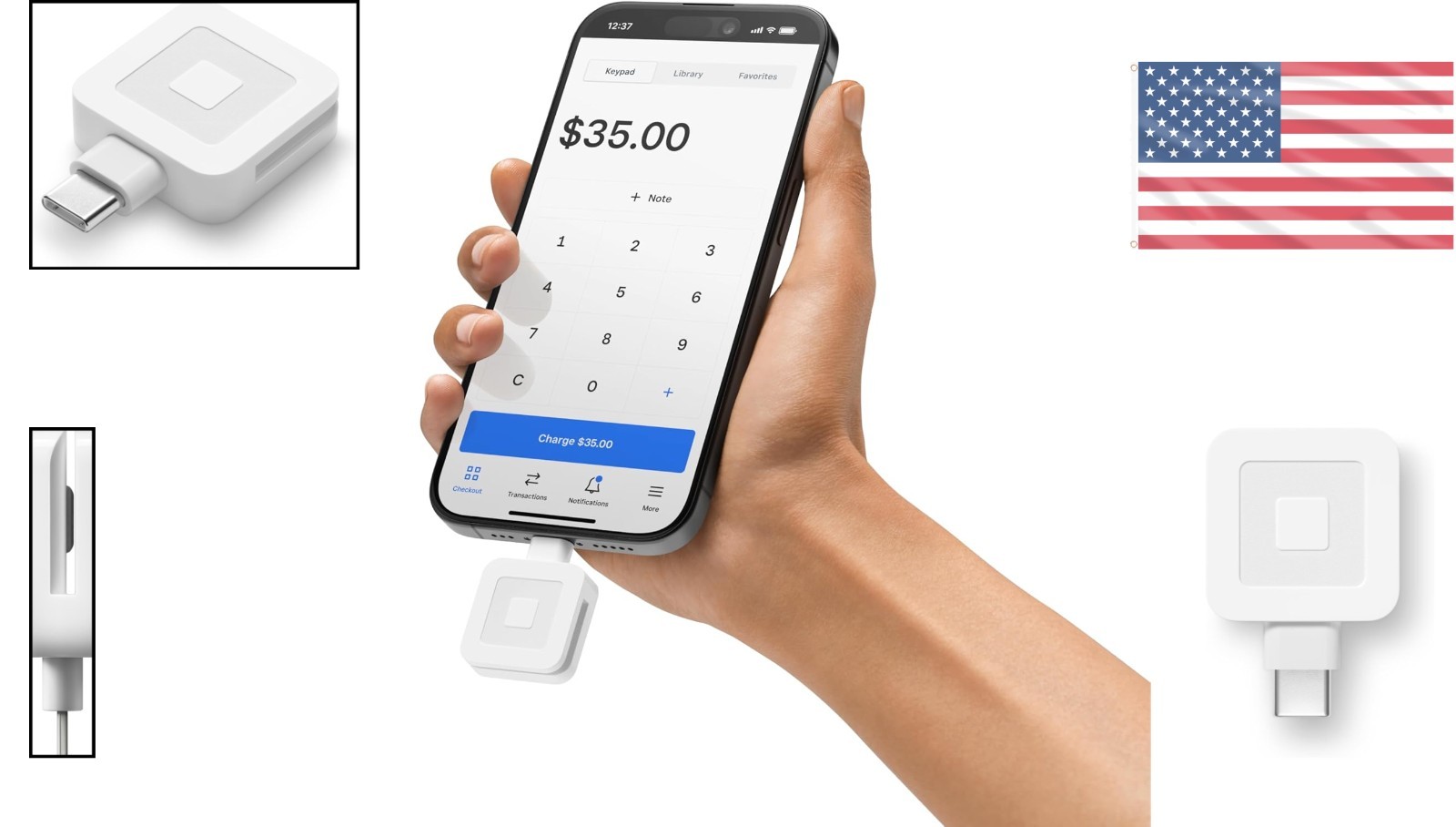 Lightweight USB-C Magstripe Reader for Effortless Payments Everywhere