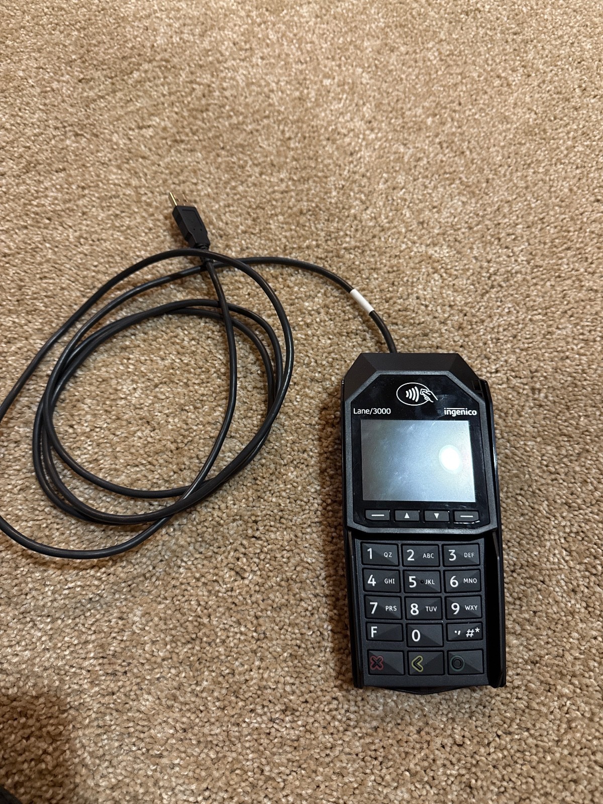 Ingenico Lane/3000 Payment Terminal Credit Card Touch POS + USB Cable