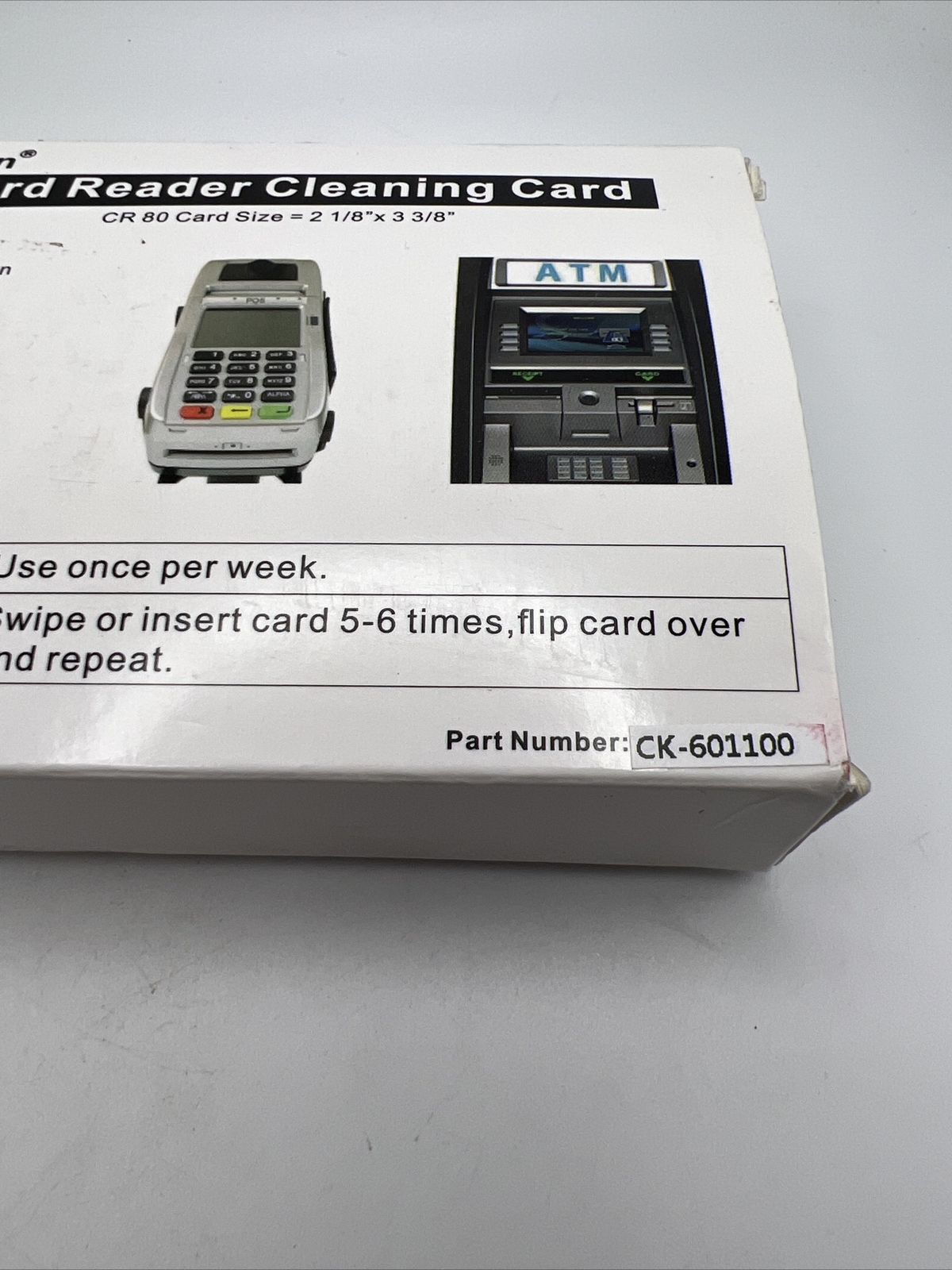Ci Kyan Card Reader Cleaning Cards CR 80 Card Size 2 1/8 x 3 3/8 CK-601100