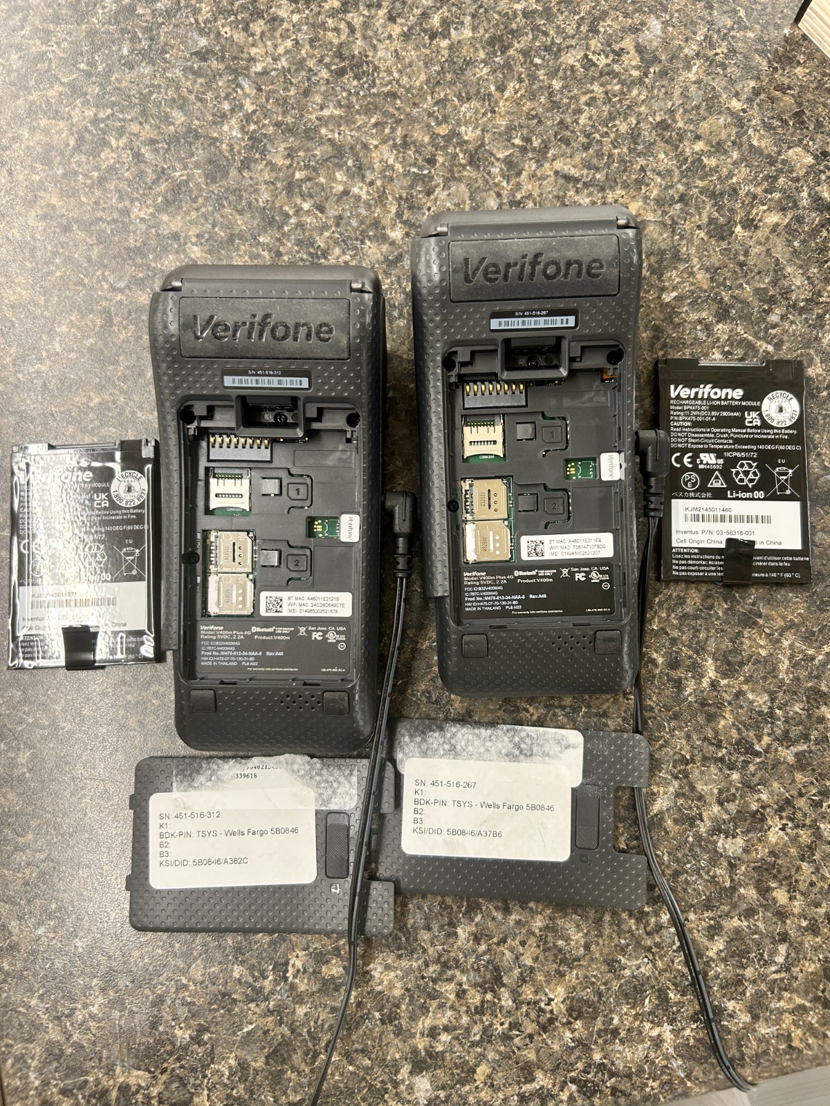 Veriphone V400m Plus 4G Lot of 2