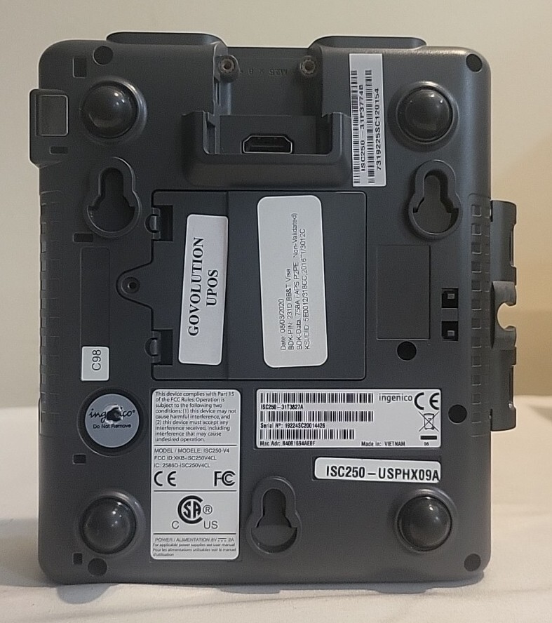 Lot of 10 Ingenico ISC Touch 250 Credit Card Terminal Reader ISC250-31T2591B