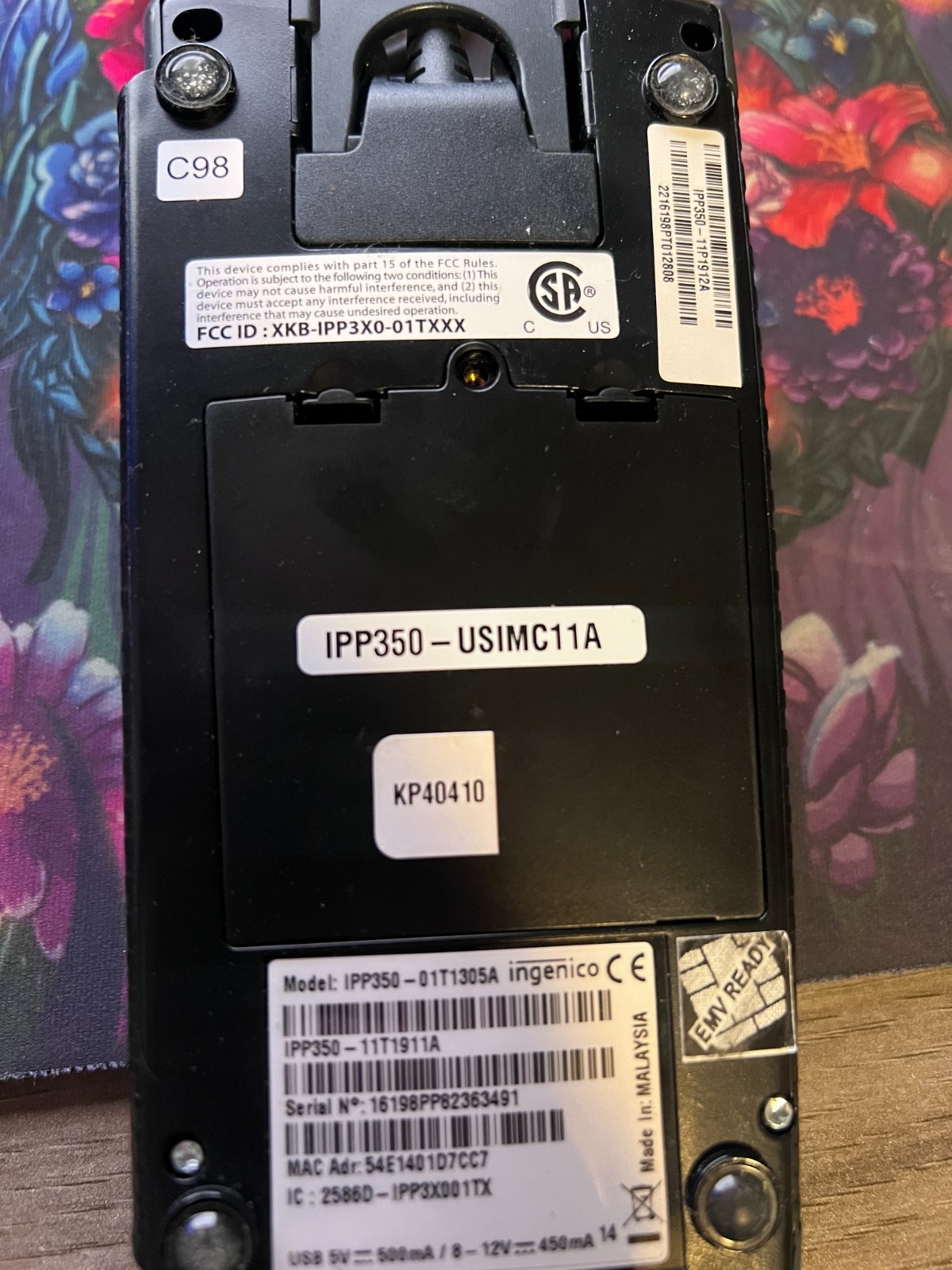 Ingenico IPP350 Credit Card Terminal