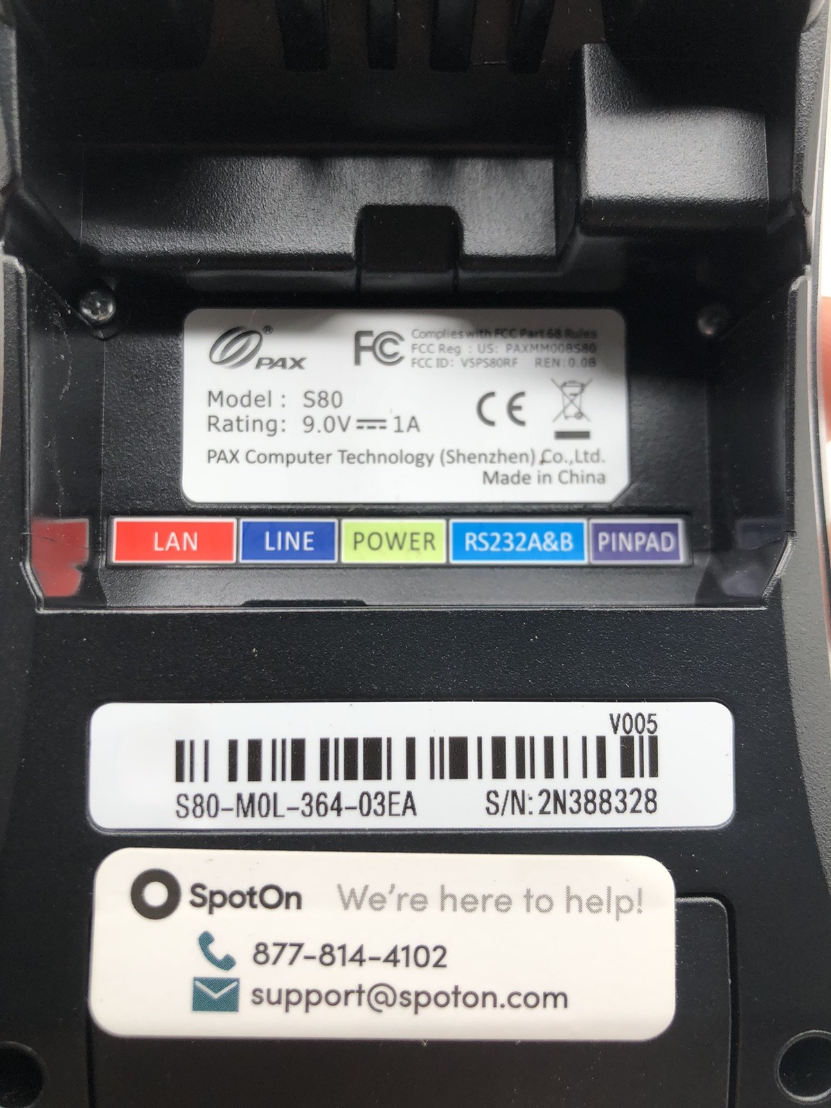 PAX S80 Credit Card Terminal Unit POS Brand New Open – Includes All Cords