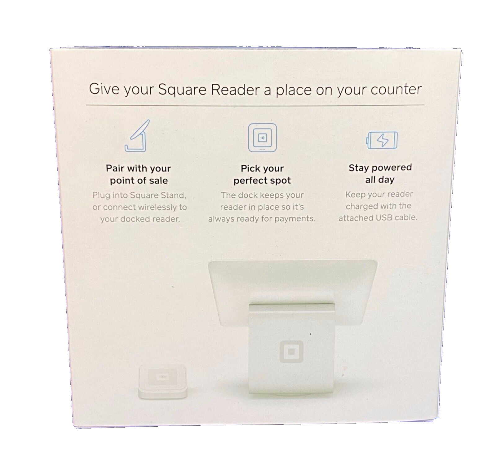 Square Dock for Square Reader 0120-03, Does not include reader, Pre Owned