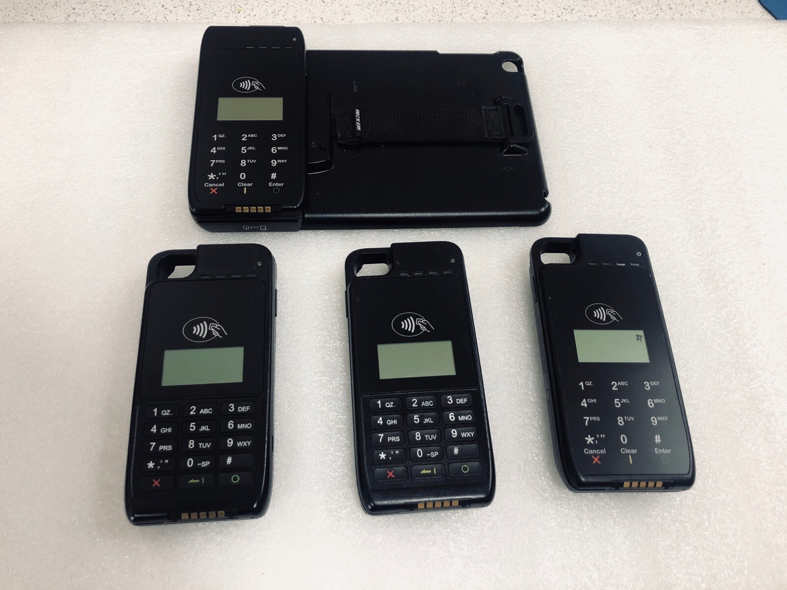 Lot of 4 Verifone e315 e315M(for Mobile)& e335(for iPad mini) CC Terminal AS-IS