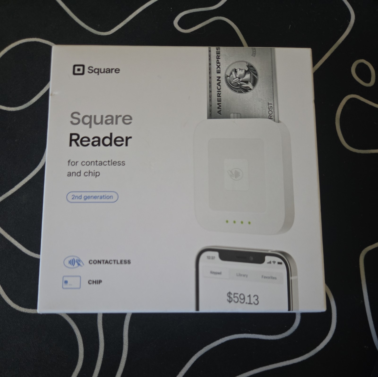Square A-SKU-0792 Credit Card Reader for Contactless and Chip Machine 2nd Gen.