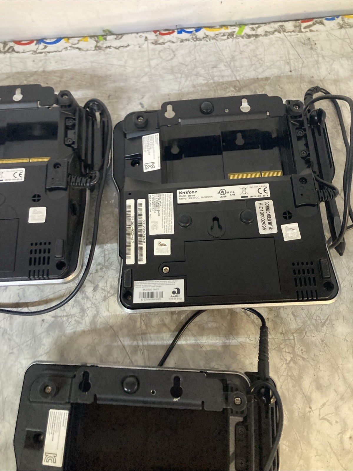 VeriFone MX 915 Credit Card Pinpad Terminal no power adapter untested lot of 5