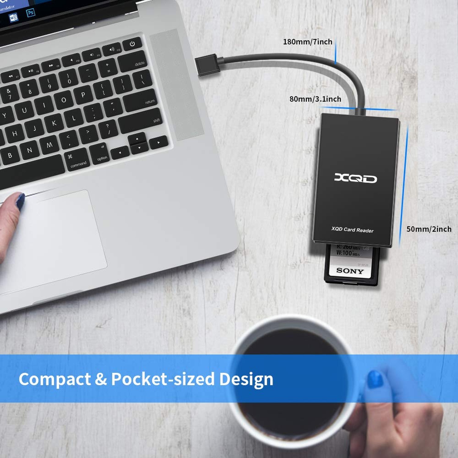 XQD Card Reader USB 3.0 XQD SD Card Reader Sony XQD Reader 2 in 1 Memory Card…