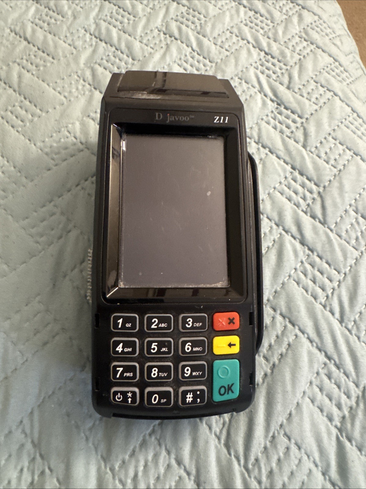 Dejavoo Z11 VEGA3000 Credit Card Payment Terminal For Parts No Ac Chord