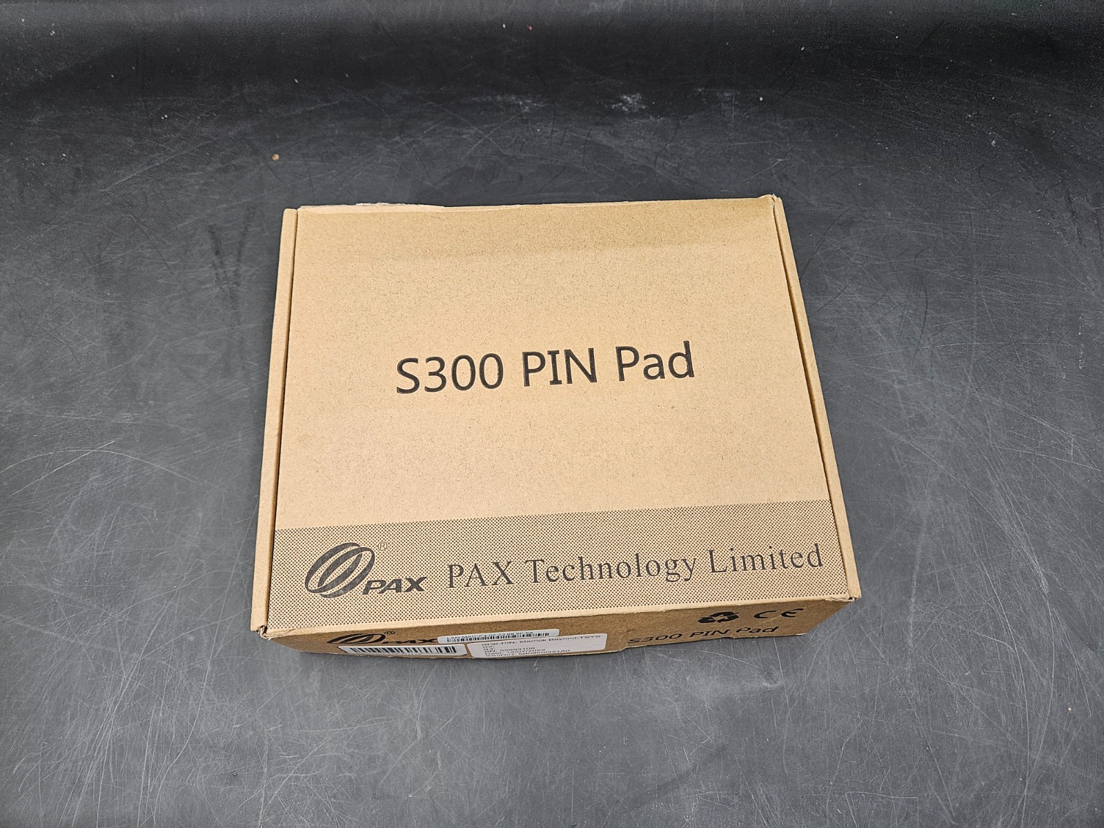 Pax S300 pin pad connected and powered on