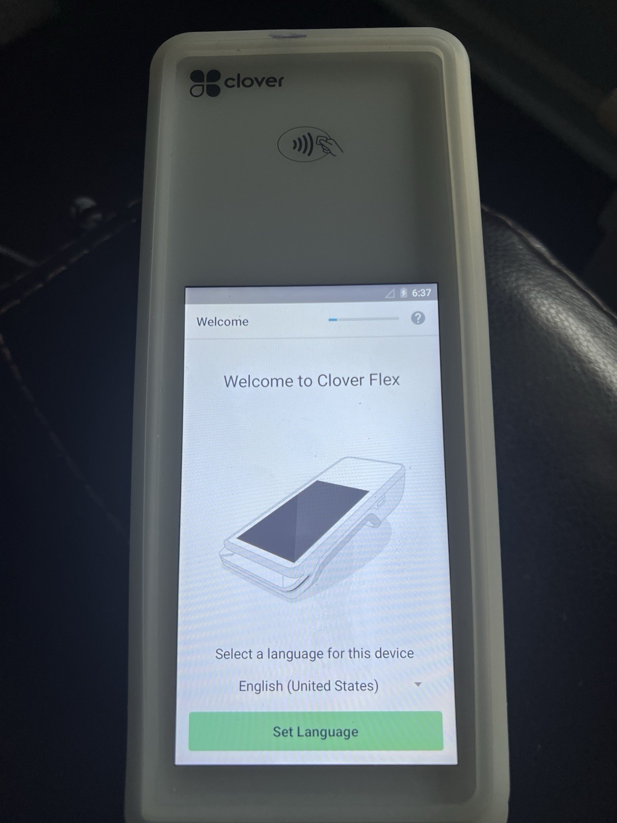 Clover C403 Flex Wireless Credit Card Processor Terminal Charging Station