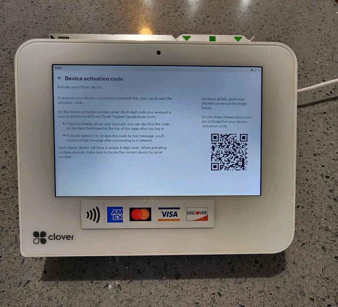 CLOVER Mini 2nd Generation C302U Credit Card Reader Please See Description
