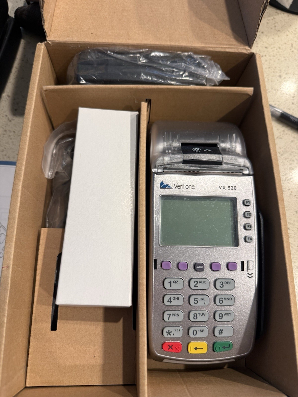 VeriFone Vx520 230′ Silver Thermal Paper Adapter 12 Rolls