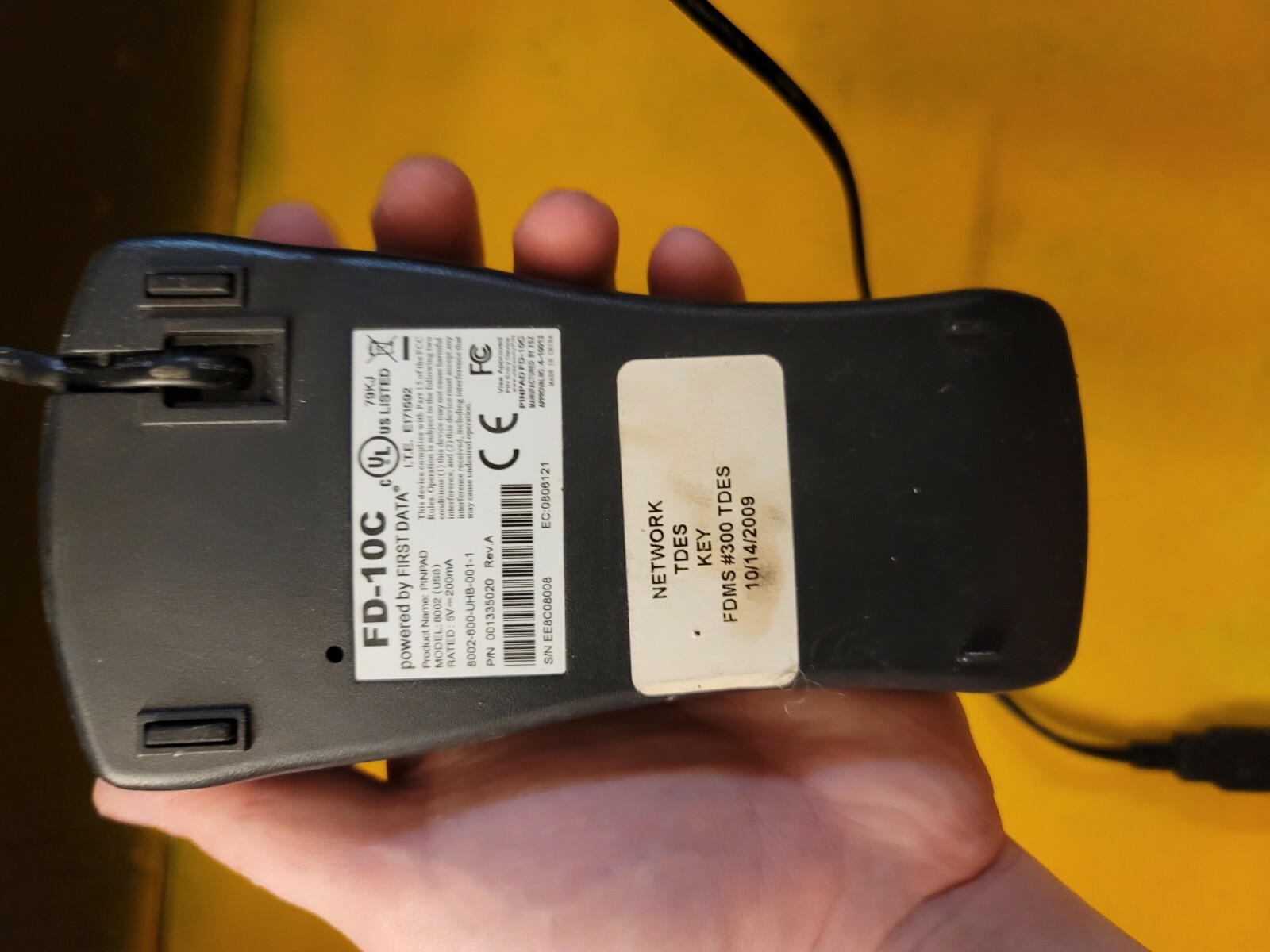 FIRST DATA FD-10C Pin Pad Card Reader POS Terminal 8001-pci
