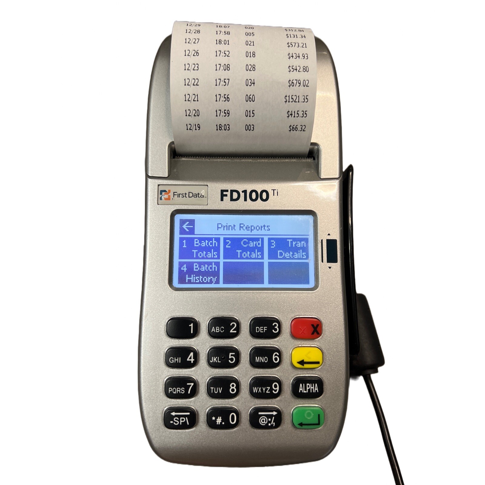 First Data FD130 DUO Credit Card Machine with FD35 EMV NFC PIN pad & 6 Rolls