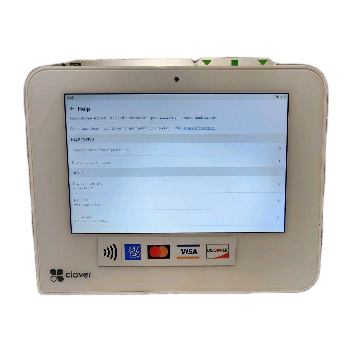 CLOVER Mini 2nd Generation C302U Credit Card Reader Please See Description