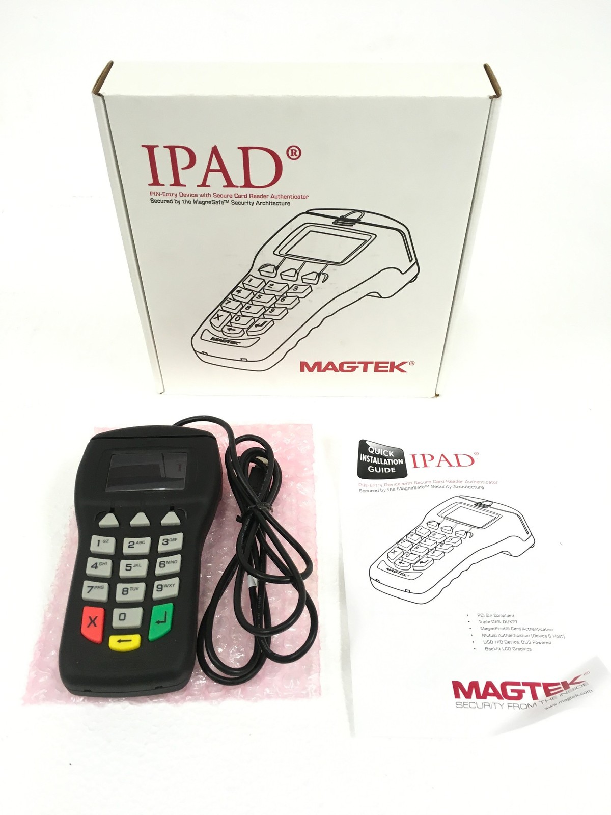 NEW MagTek 30050200 PIN Pad LCD 3-Track Magnetic Stripe Card Reader USB FREESHIP