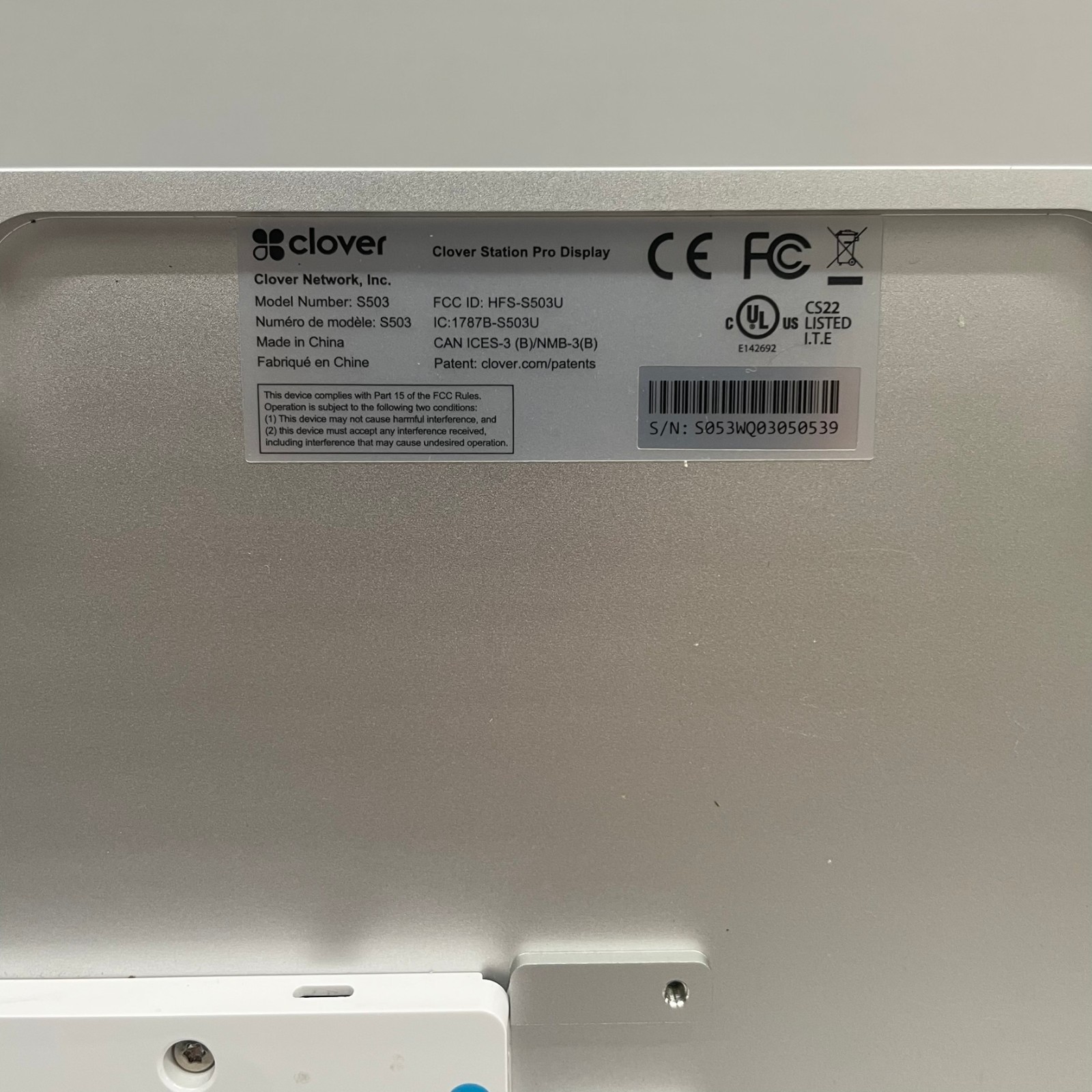 Clover Station Pro Display Model S503 POS Terminal – Merchant Locked – Tested