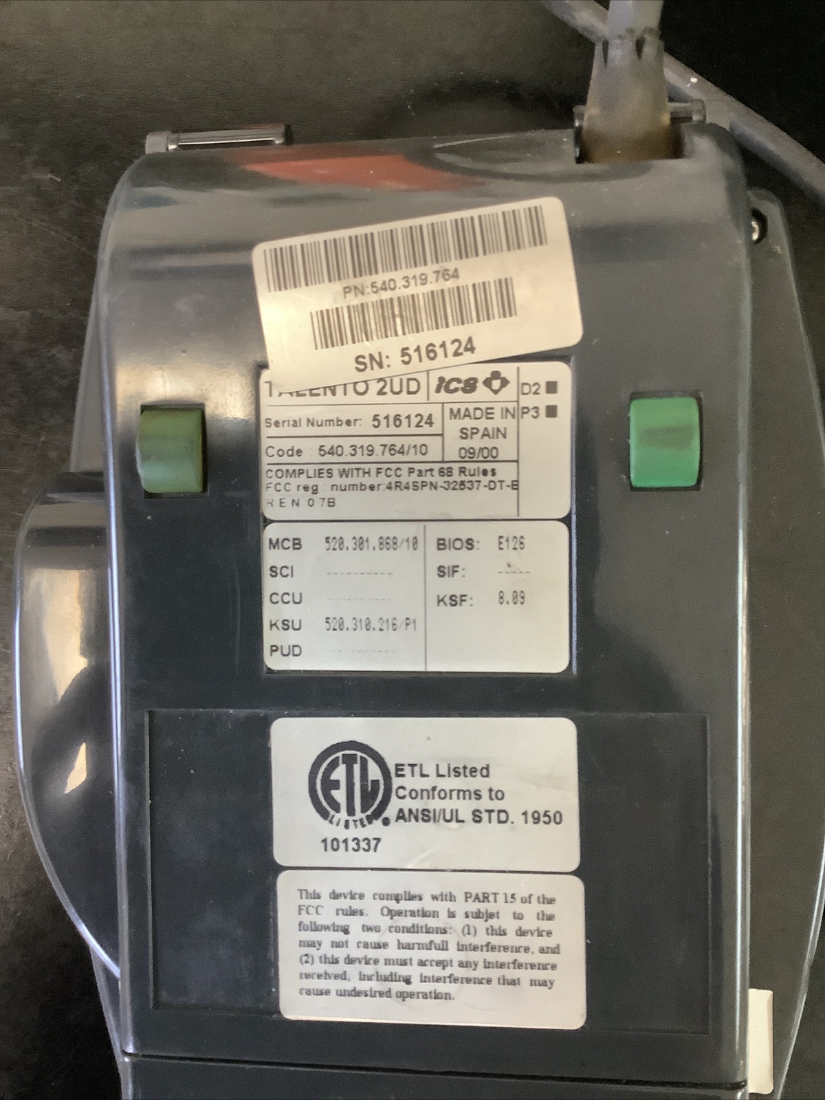 Dassault AT Talento Credit Card Machine & 2 Interface Units