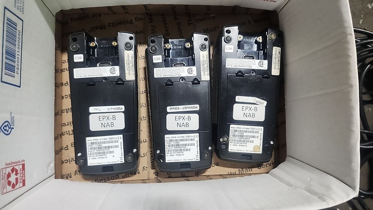 Lot of 3 Ingenico iPP320 POS Payment Terminals – Tested – Restaurant Retail