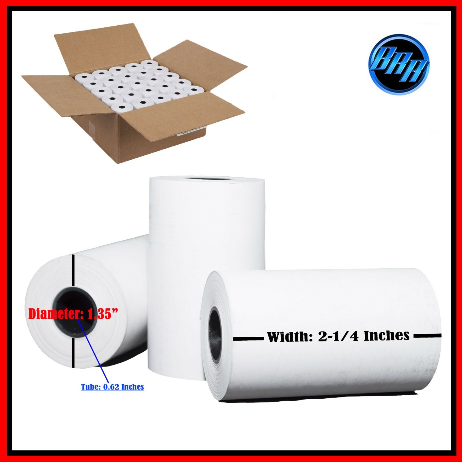 2 1/4″ X 50′ THERMAL PAPER 50 ROLLS VERIFONE VX520 INGENICO ICT220 ICT250 FD400