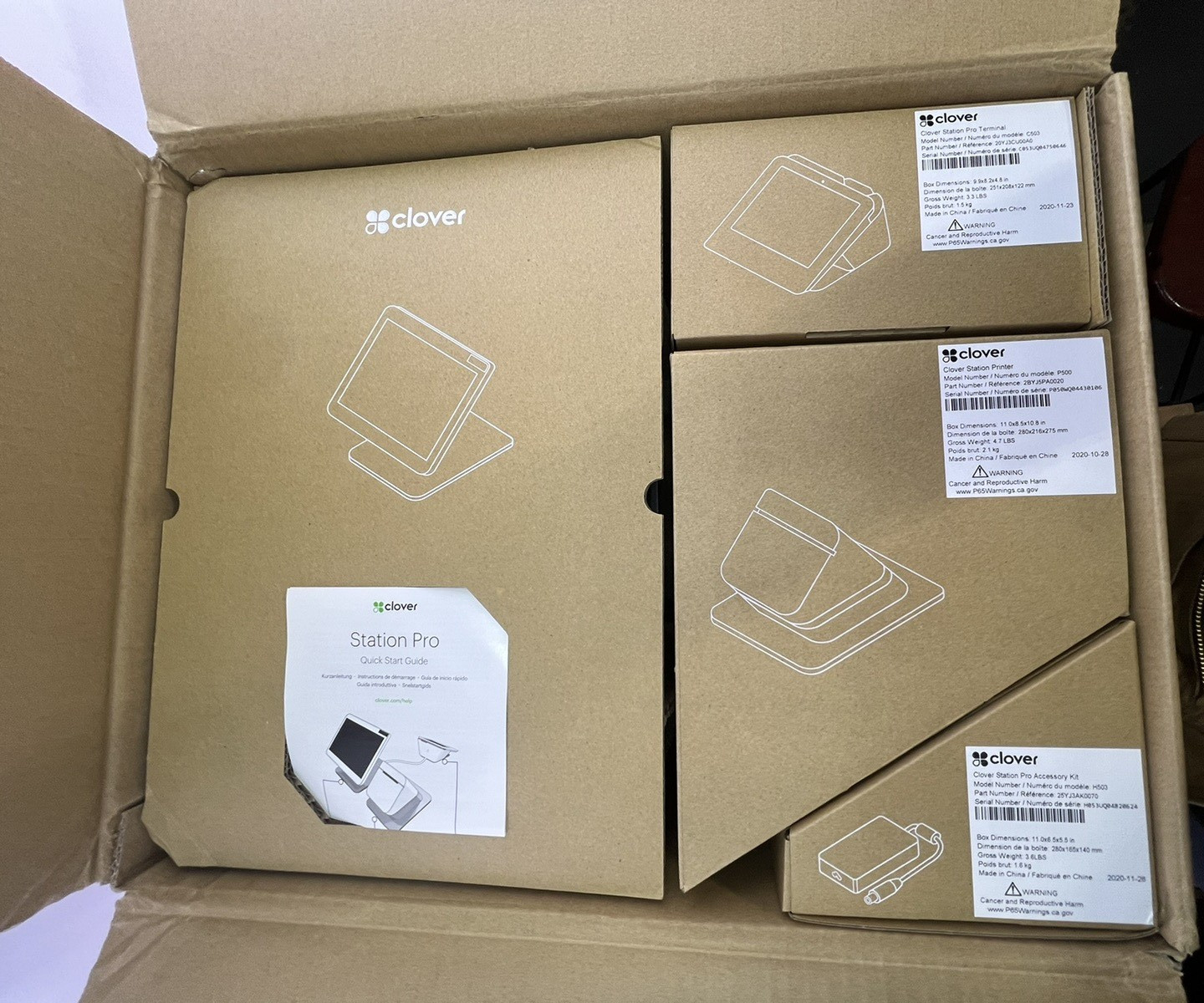 NEW Clover Station Pro X503 POS Hardware Set – Printer Terminal Hub – AS-IS