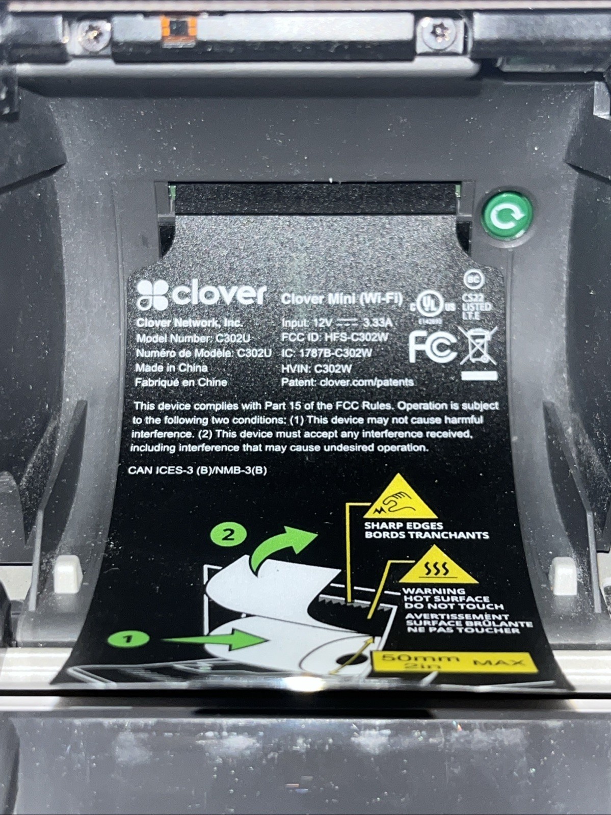 Clover Mini 2nd Generation C302U Credit Card Reader POS System