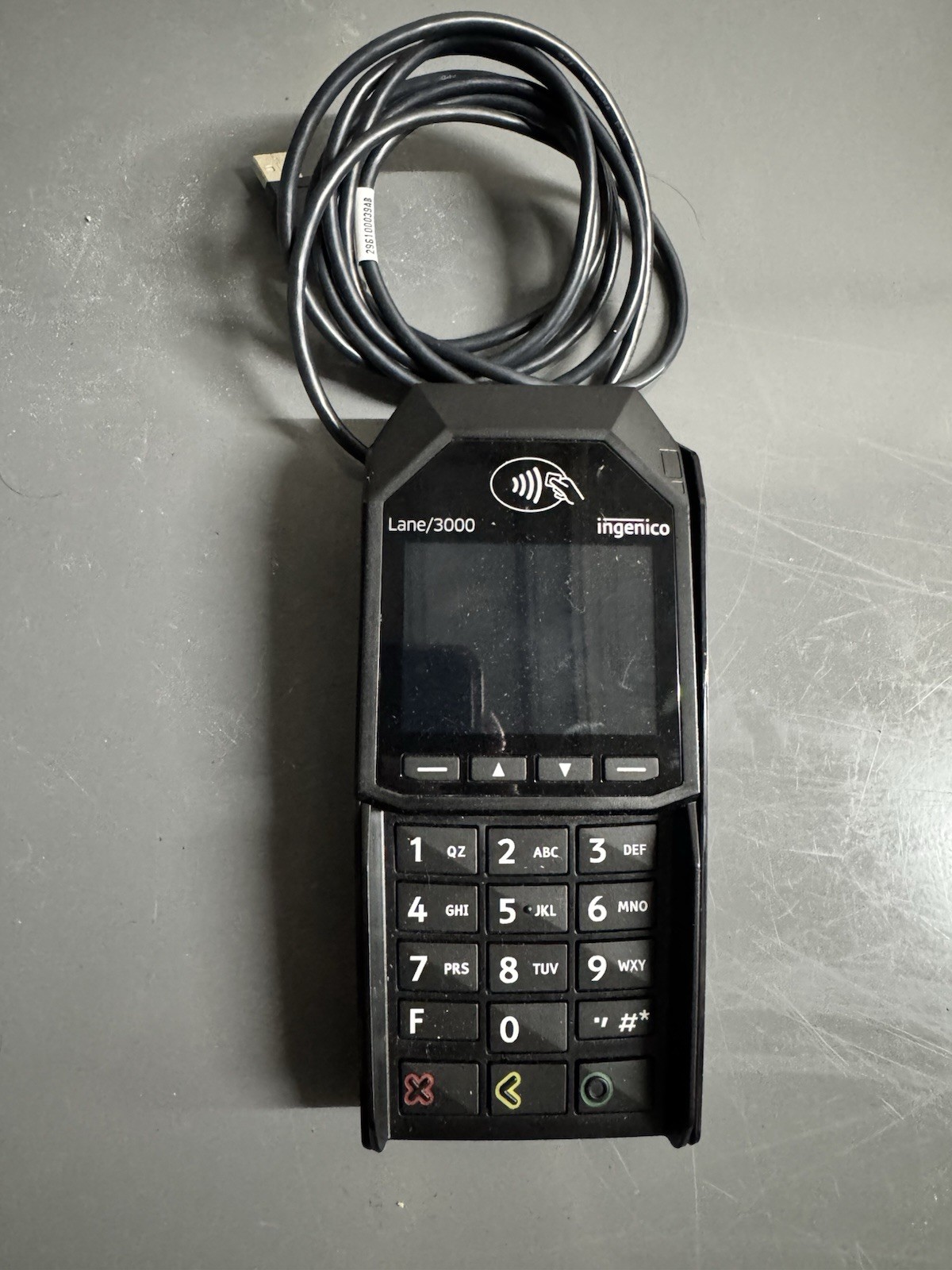 Ingenico Lane 3000 CL/Eth USB Pin-Pad Credit Card Machine Terminal Tap
