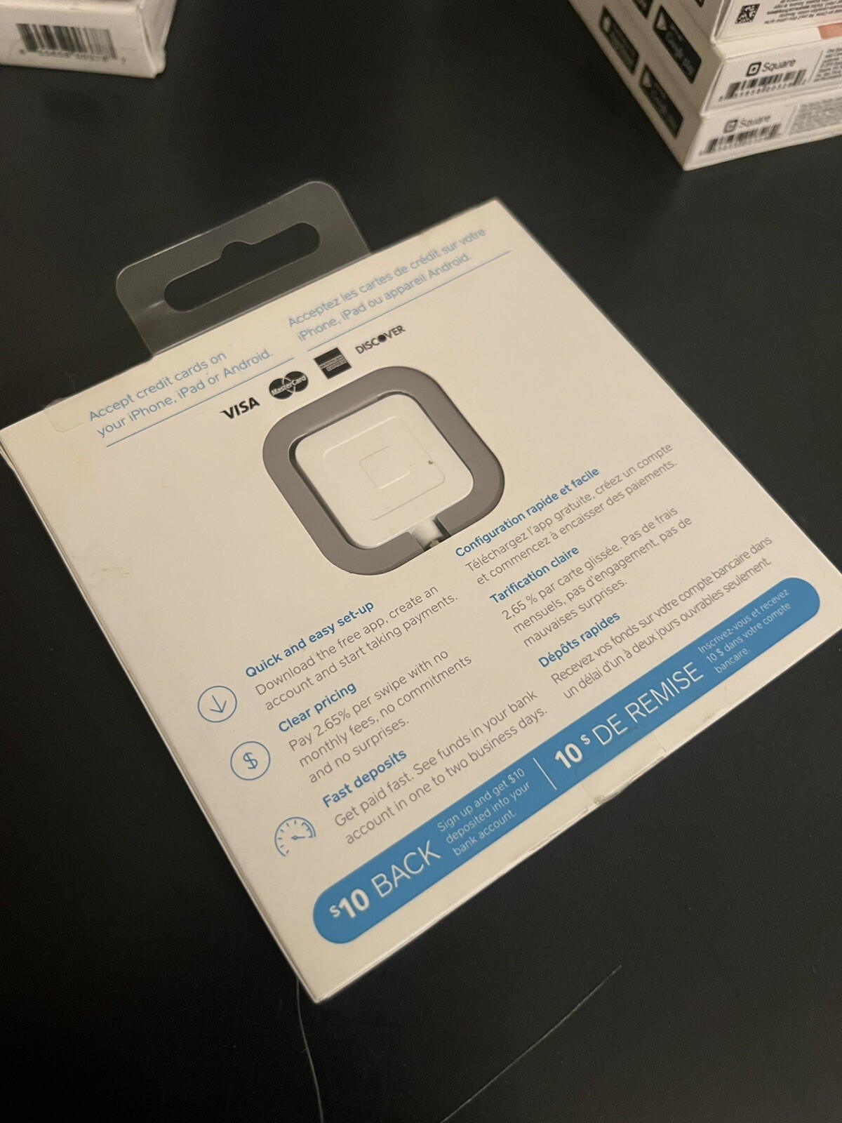 Square A-PKG-0206-01 Credit Debit Card Reader – White for Apple iPhone Android