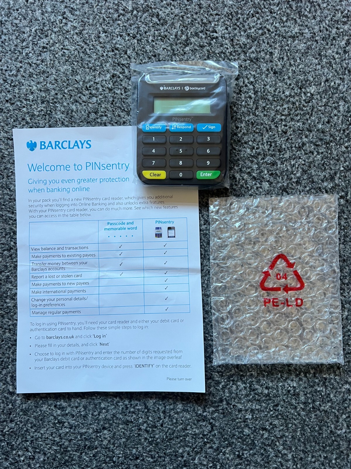 Barclays PINsentry Card Reader – Secure Online Banking