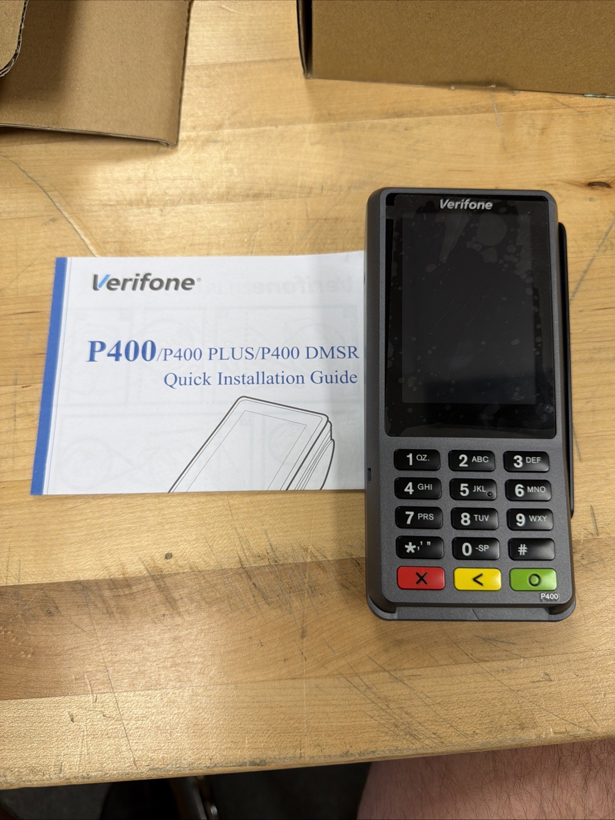 Verifone Stripe P400 Plus Credit Card Reader Payment Terminal Untested
