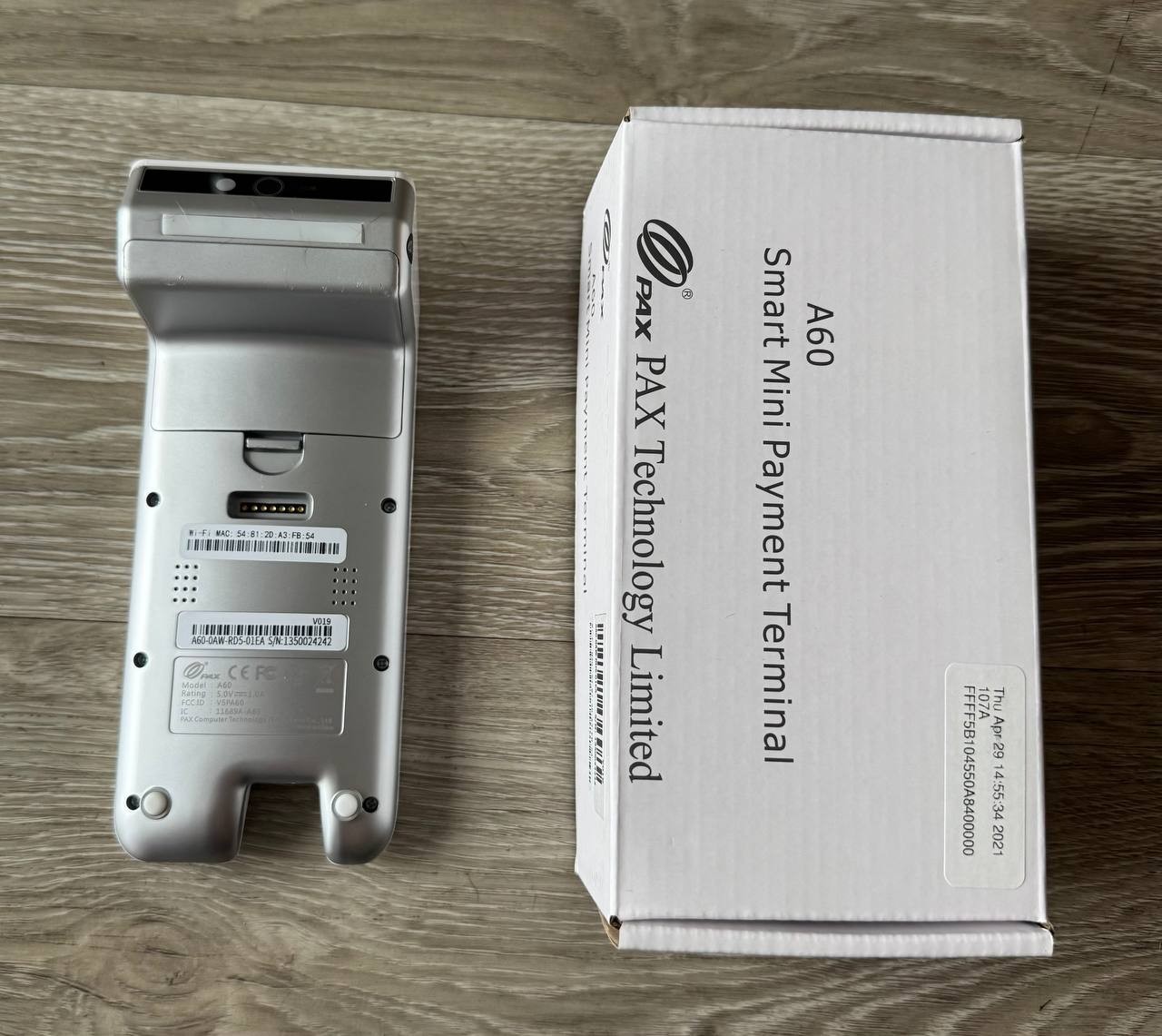 PAX A60 Smart Payment Terminal – Open Box, Factory Reset, No Charger, for parts