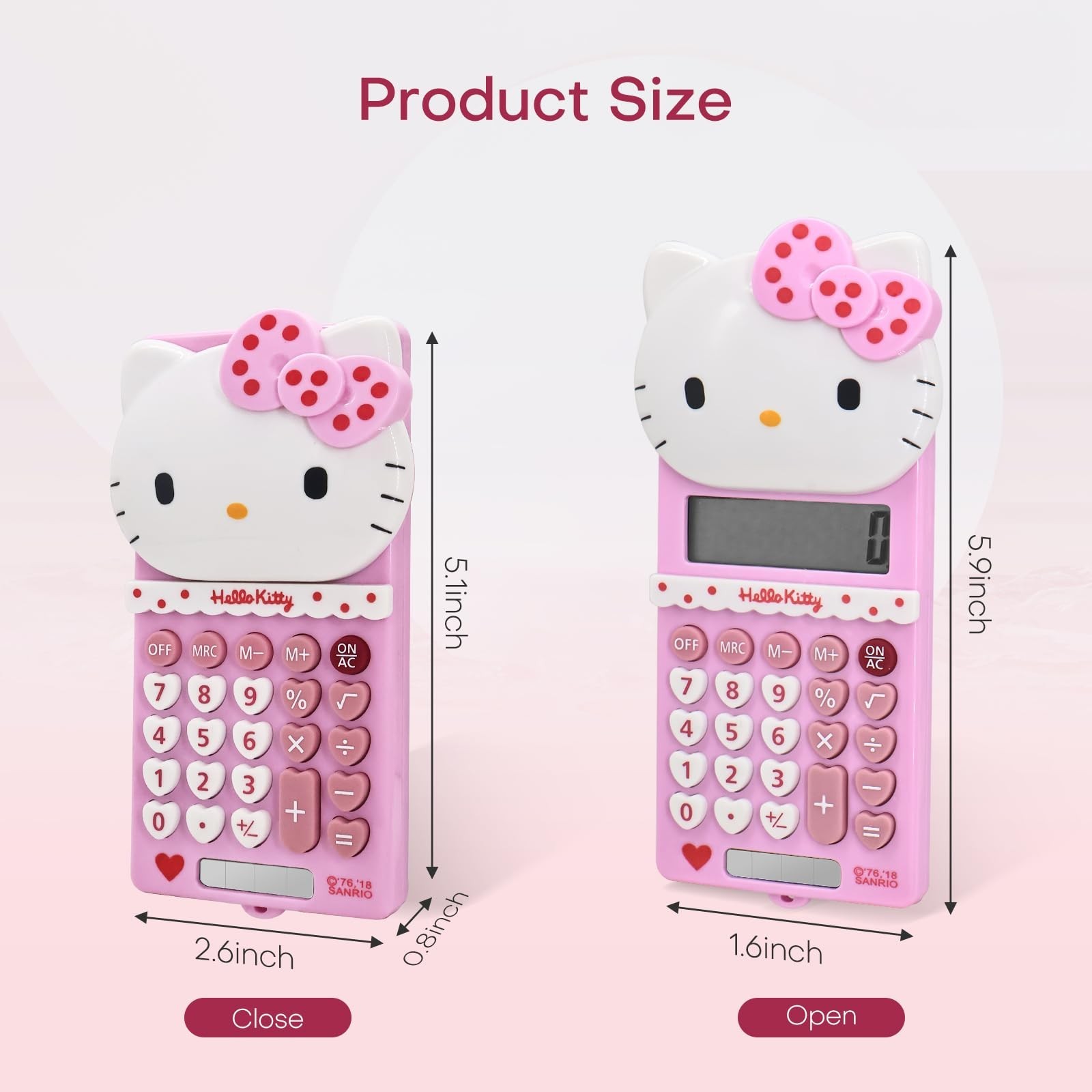 Cute Calculators, 8 Digit with LCD Display for Teachers Student Basic Office …